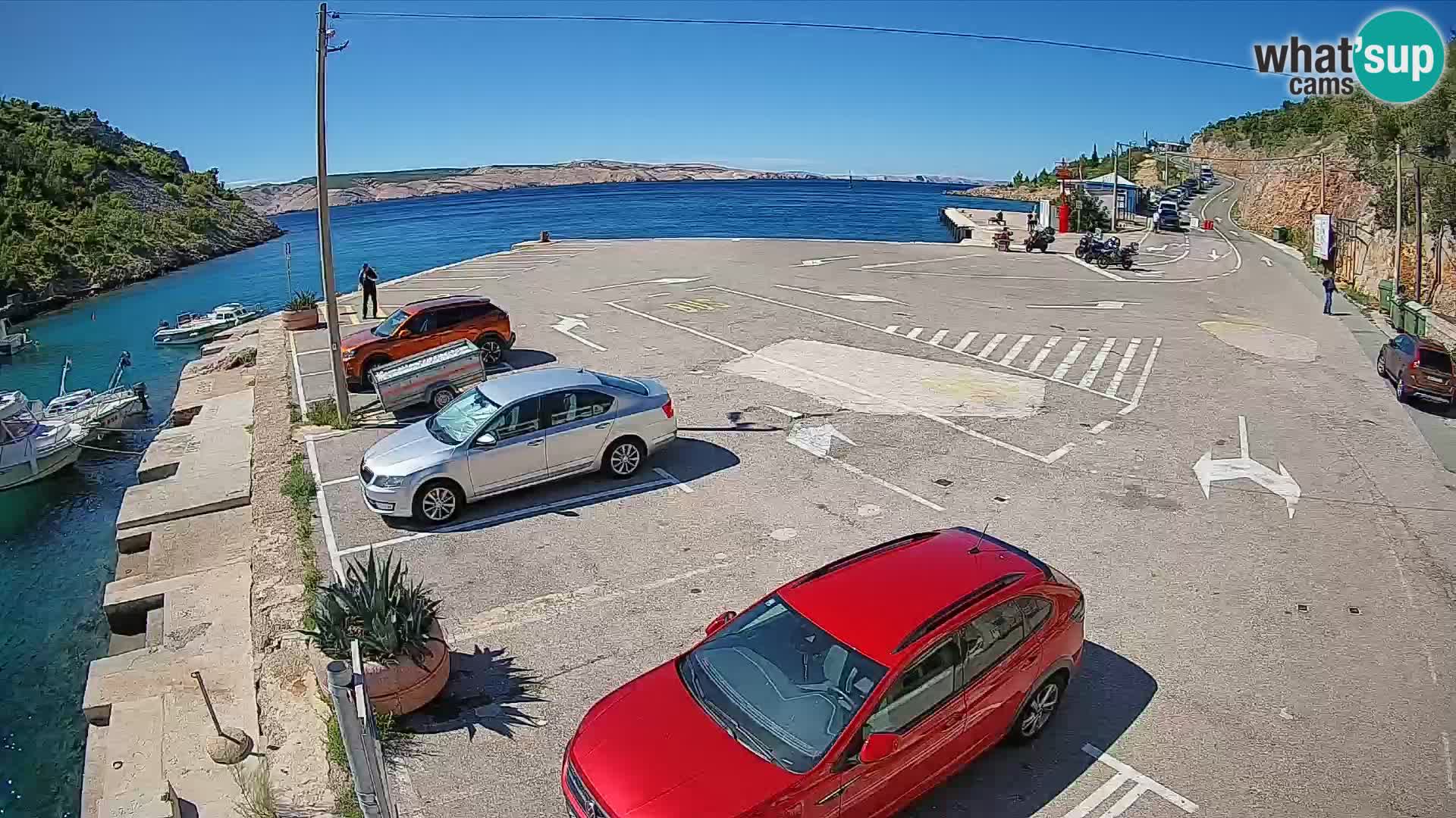 Webcam Fährhafen Prizna – zur Insel Pag