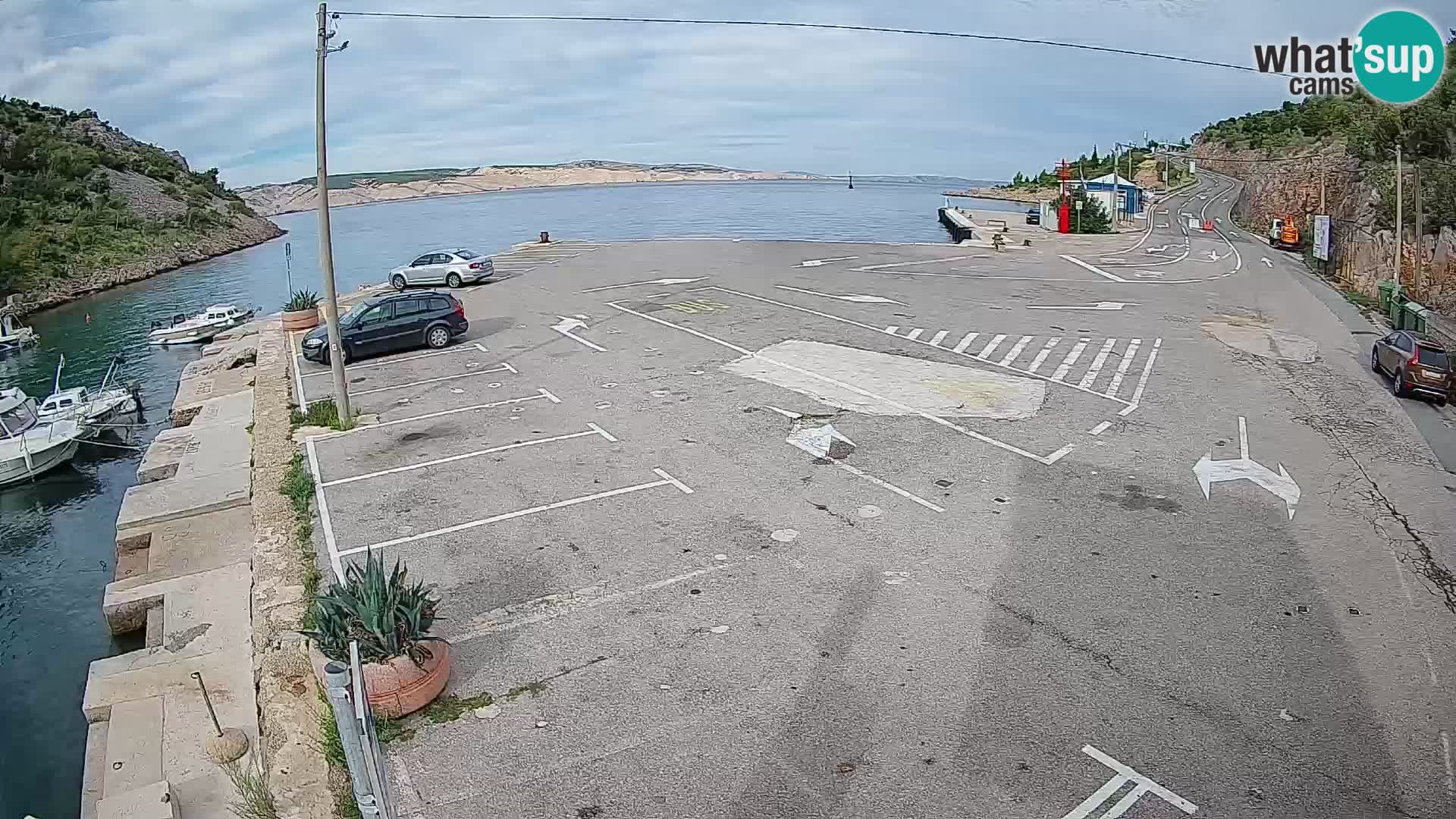 Webcam Fährhafen Prizna – zur Insel Pag