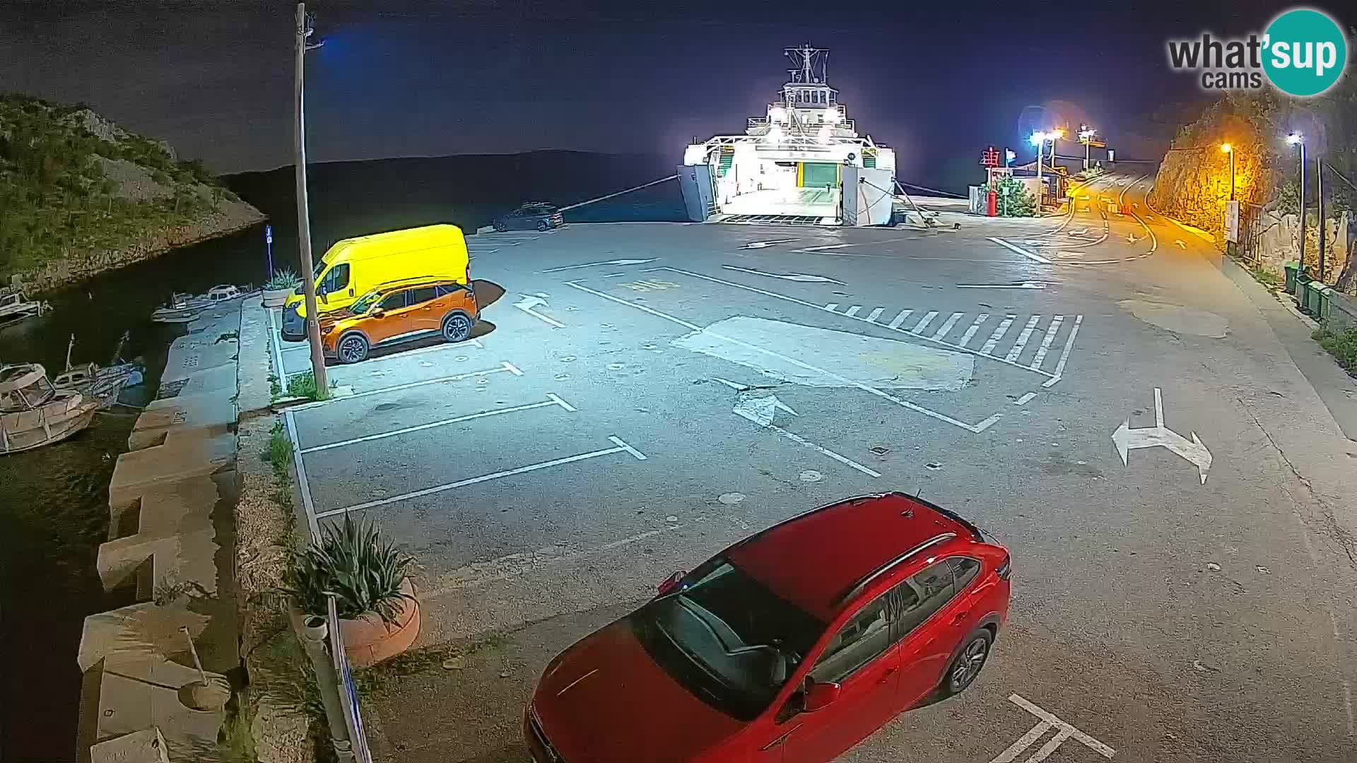 Webcam Fährhafen Prizna – zur Insel Pag