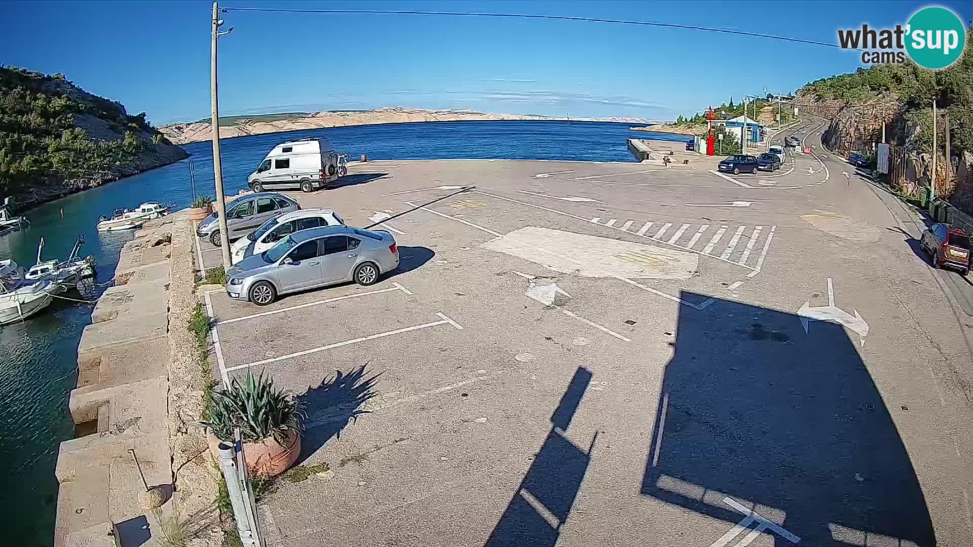 Webcam Fährhafen Prizna – zur Insel Pag