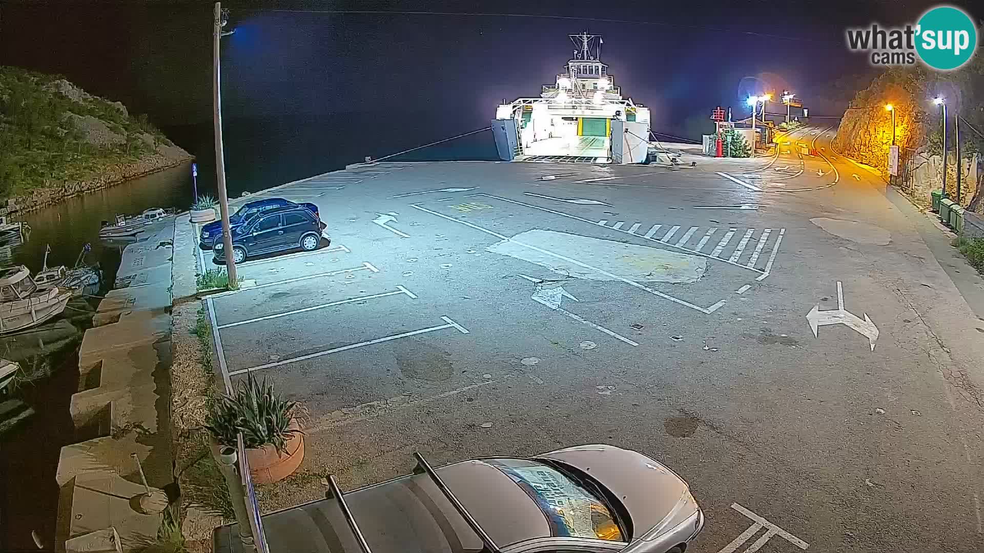 Webcam Prizna ferry port to Pag island