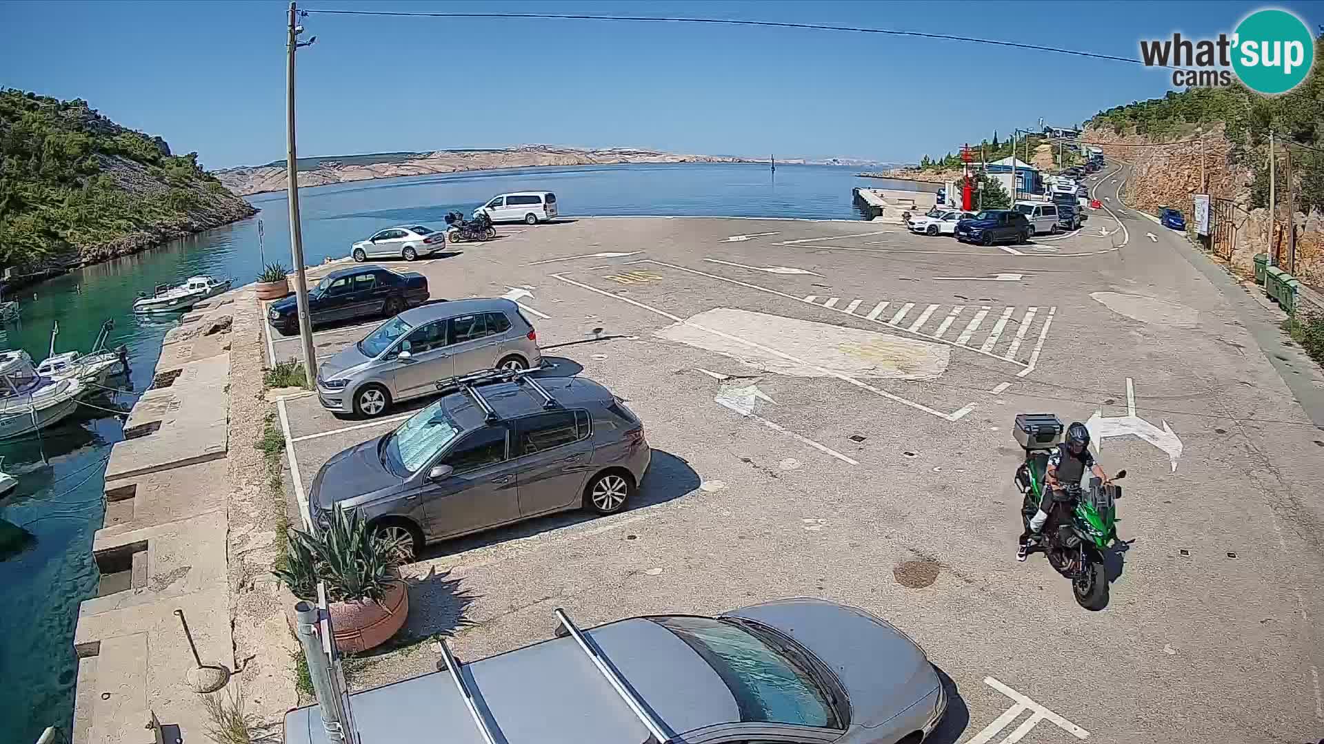 Webcam Prizna ferry port to Pag island