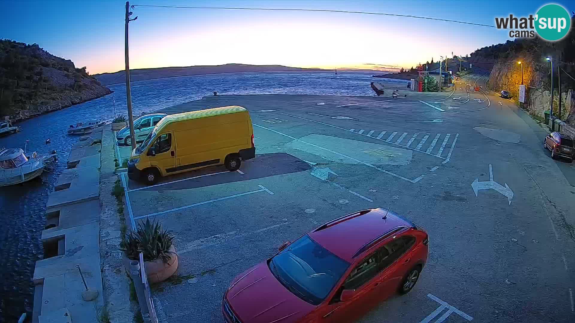 Webcam Fährhafen Prizna – zur Insel Pag