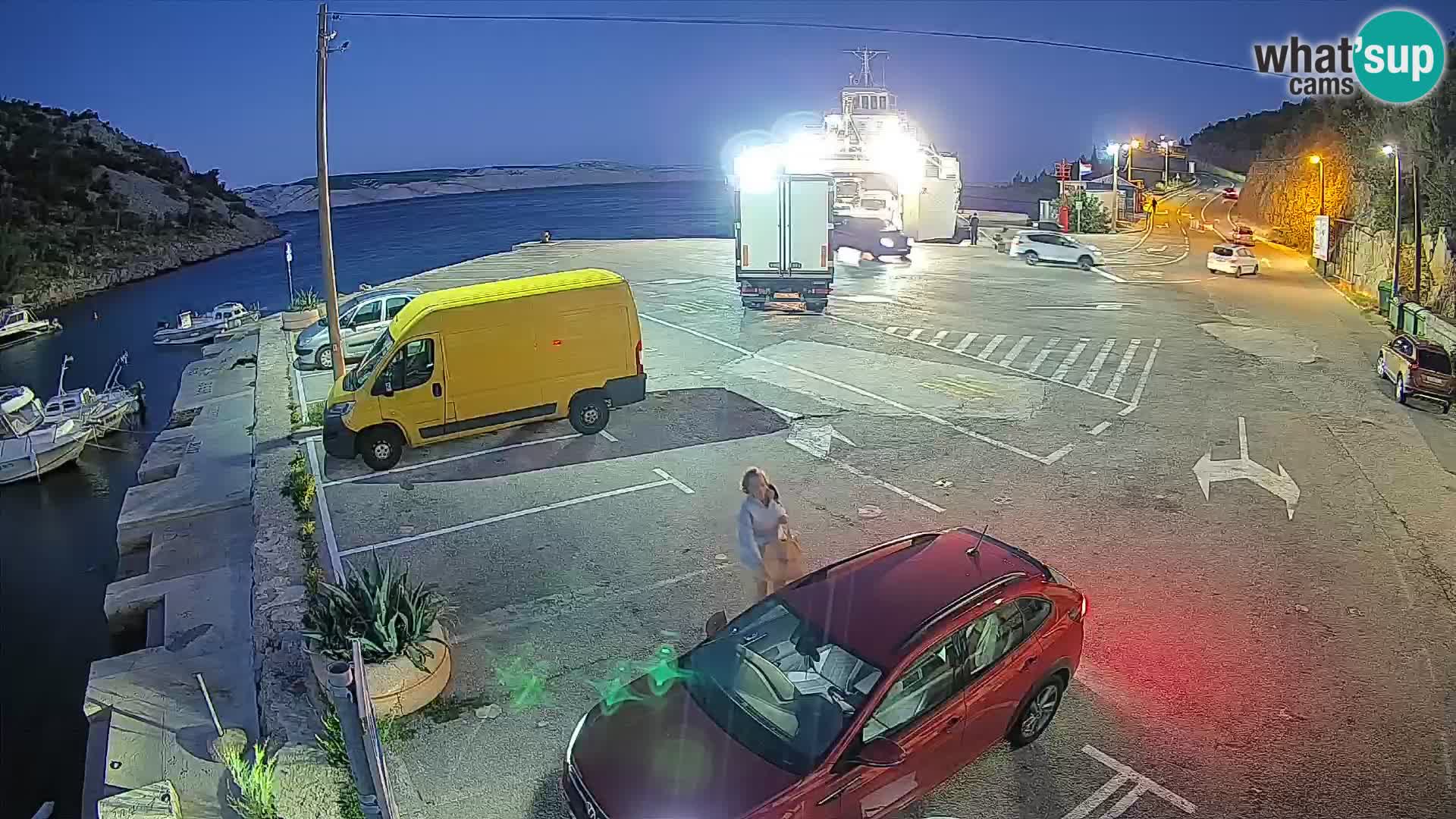 Webcam Fährhafen Prizna – zur Insel Pag