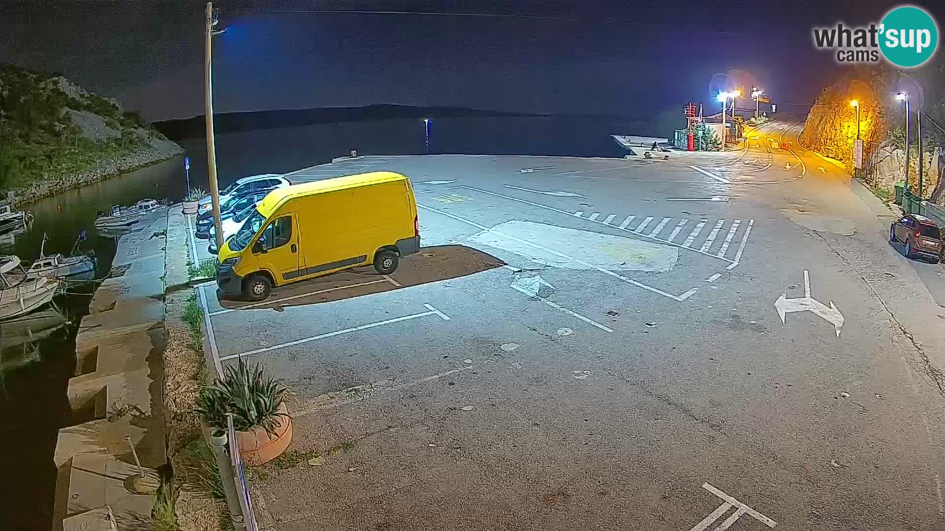 Webcam Fährhafen Prizna – zur Insel Pag