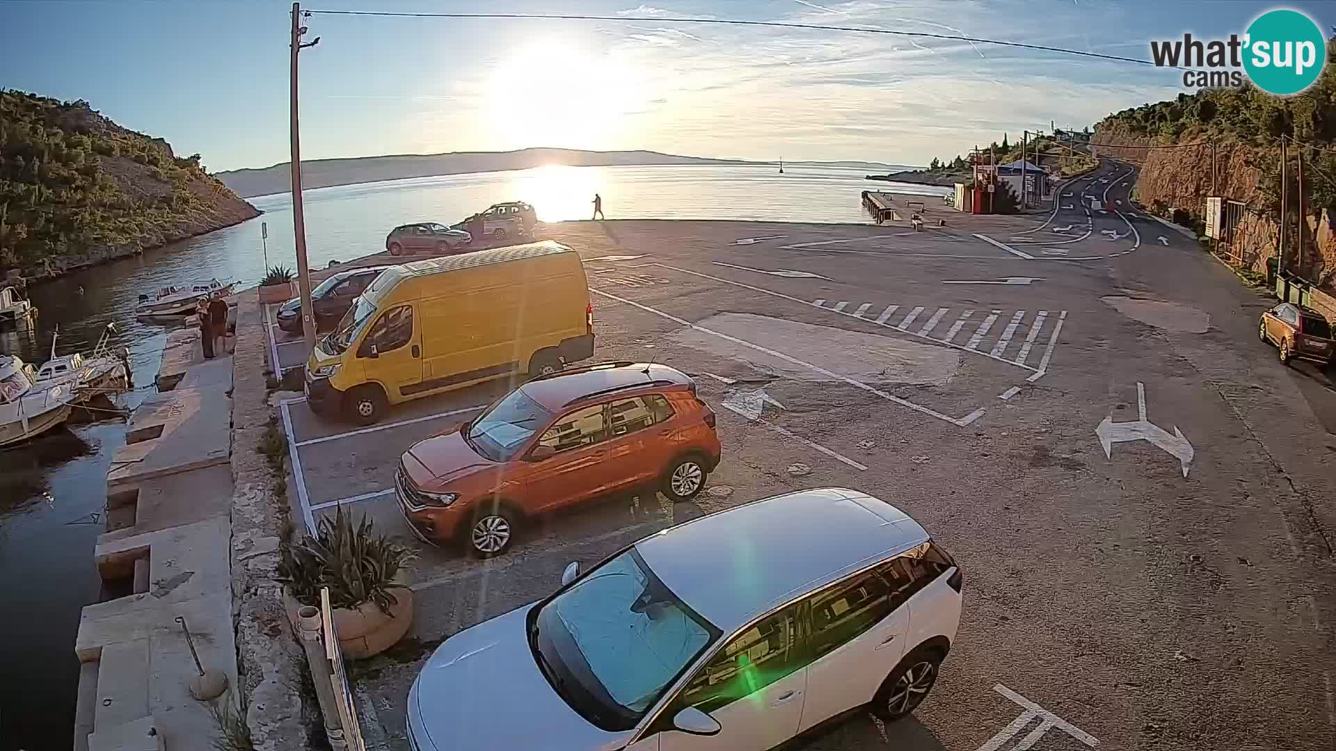 Webcam Prizna ferry port to Pag island