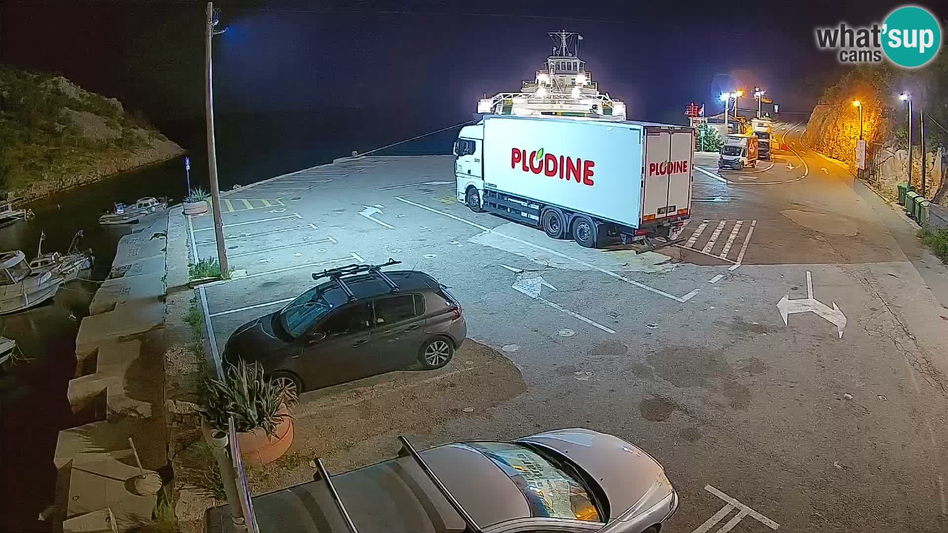 Webcam Prizna ferry port to Pag island