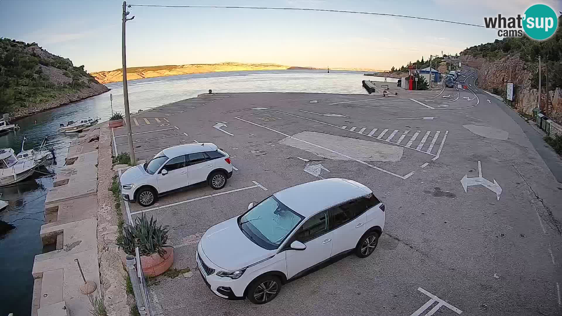 Webcam Fährhafen Prizna – zur Insel Pag