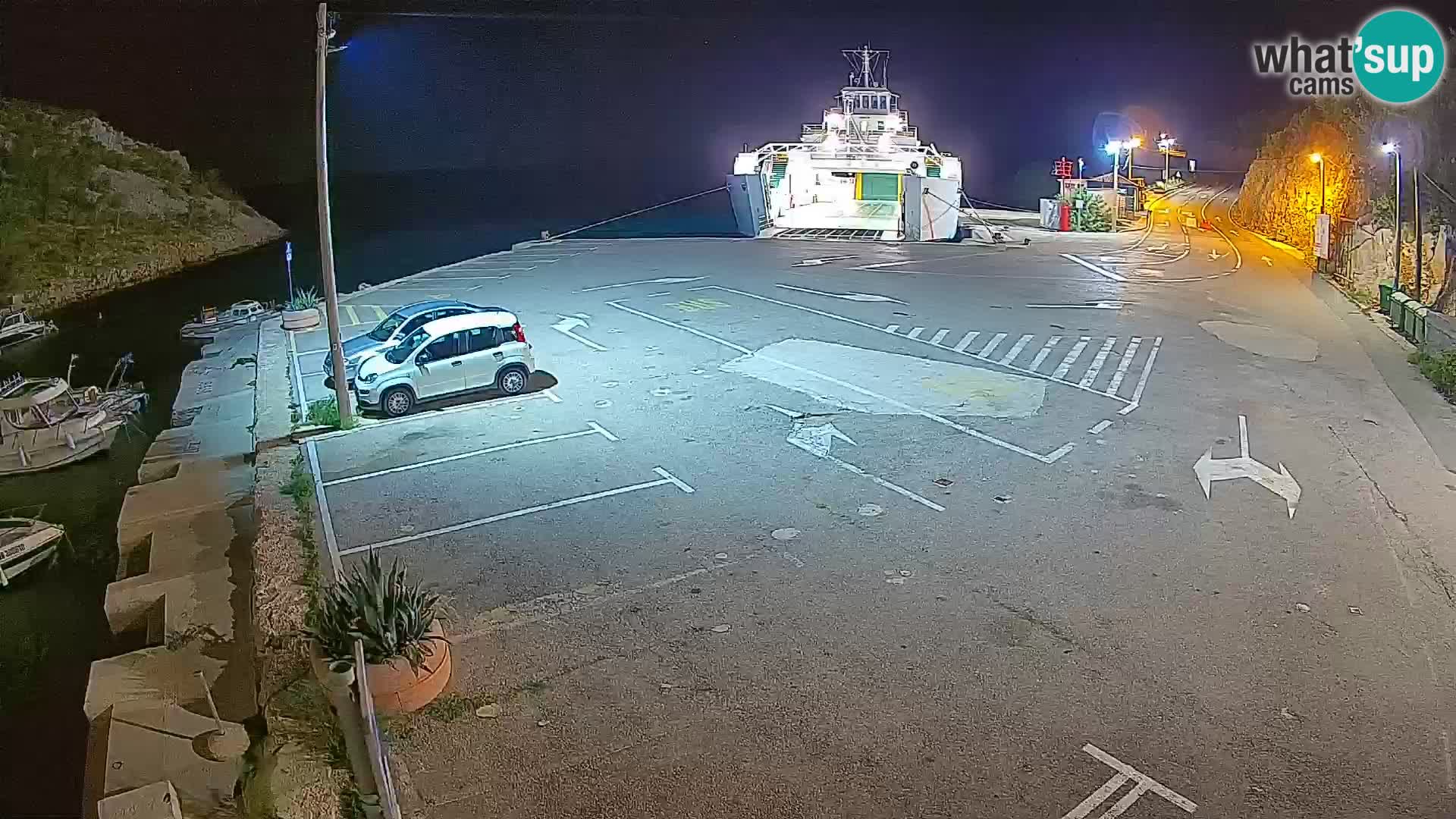 Webcam Fährhafen Prizna – zur Insel Pag