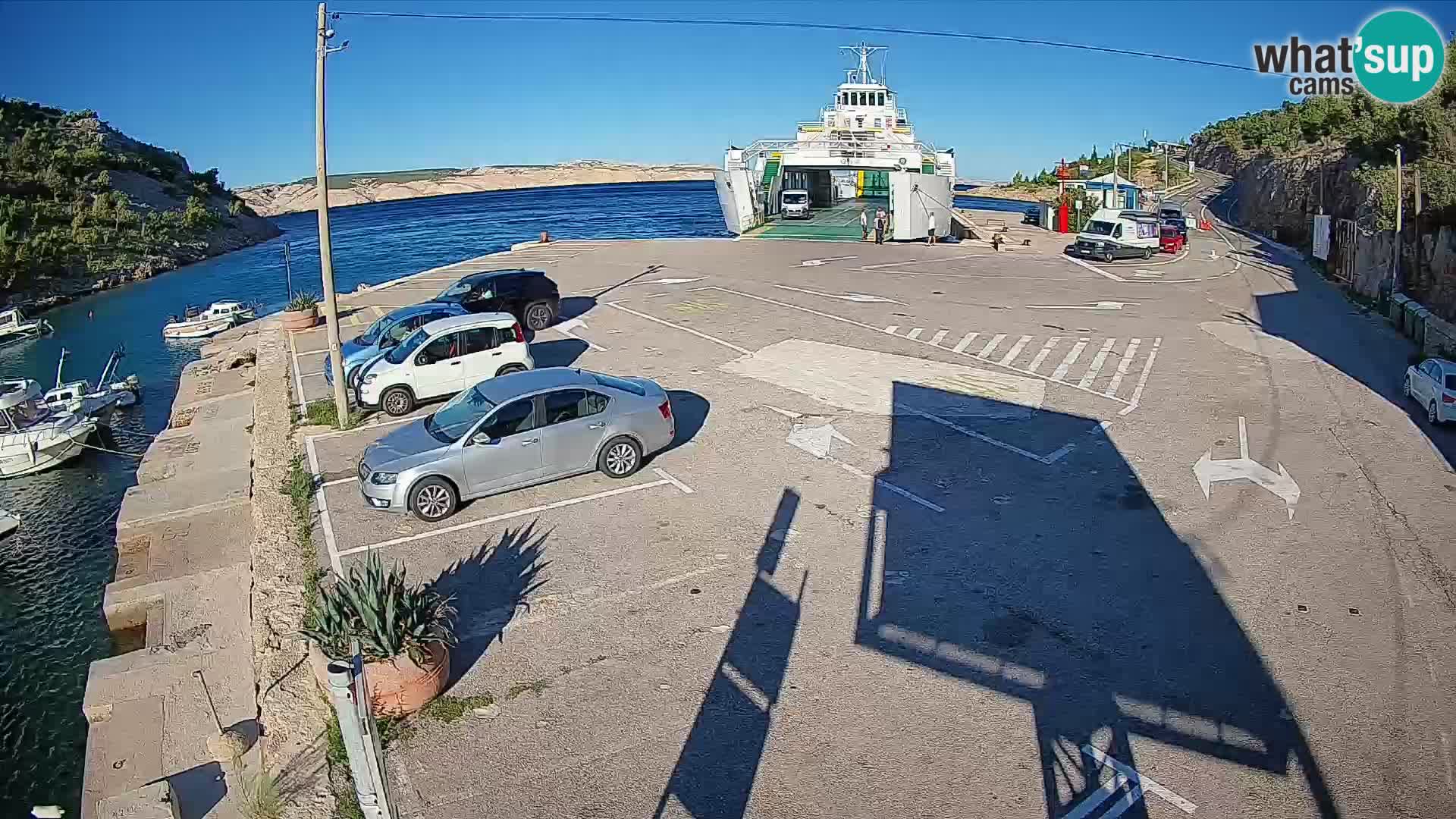 Webcam Fährhafen Prizna – zur Insel Pag