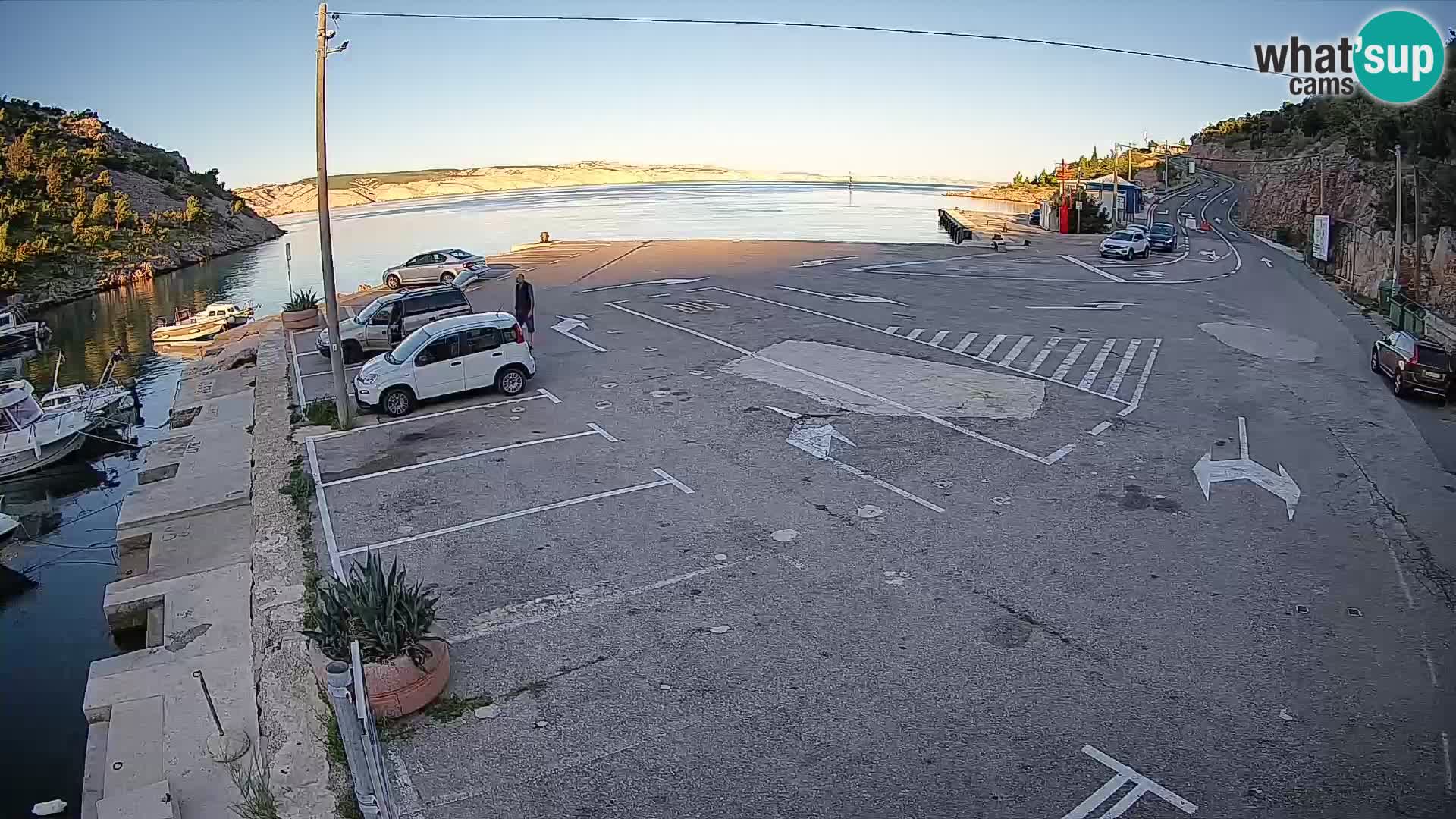 Webcam Fährhafen Prizna – zur Insel Pag