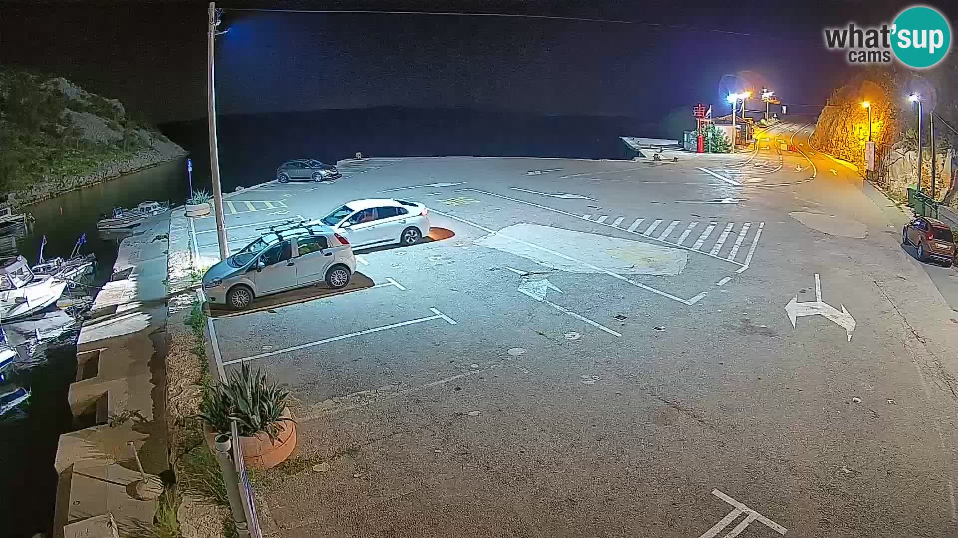 Webcam Prizna ferry port to Pag island