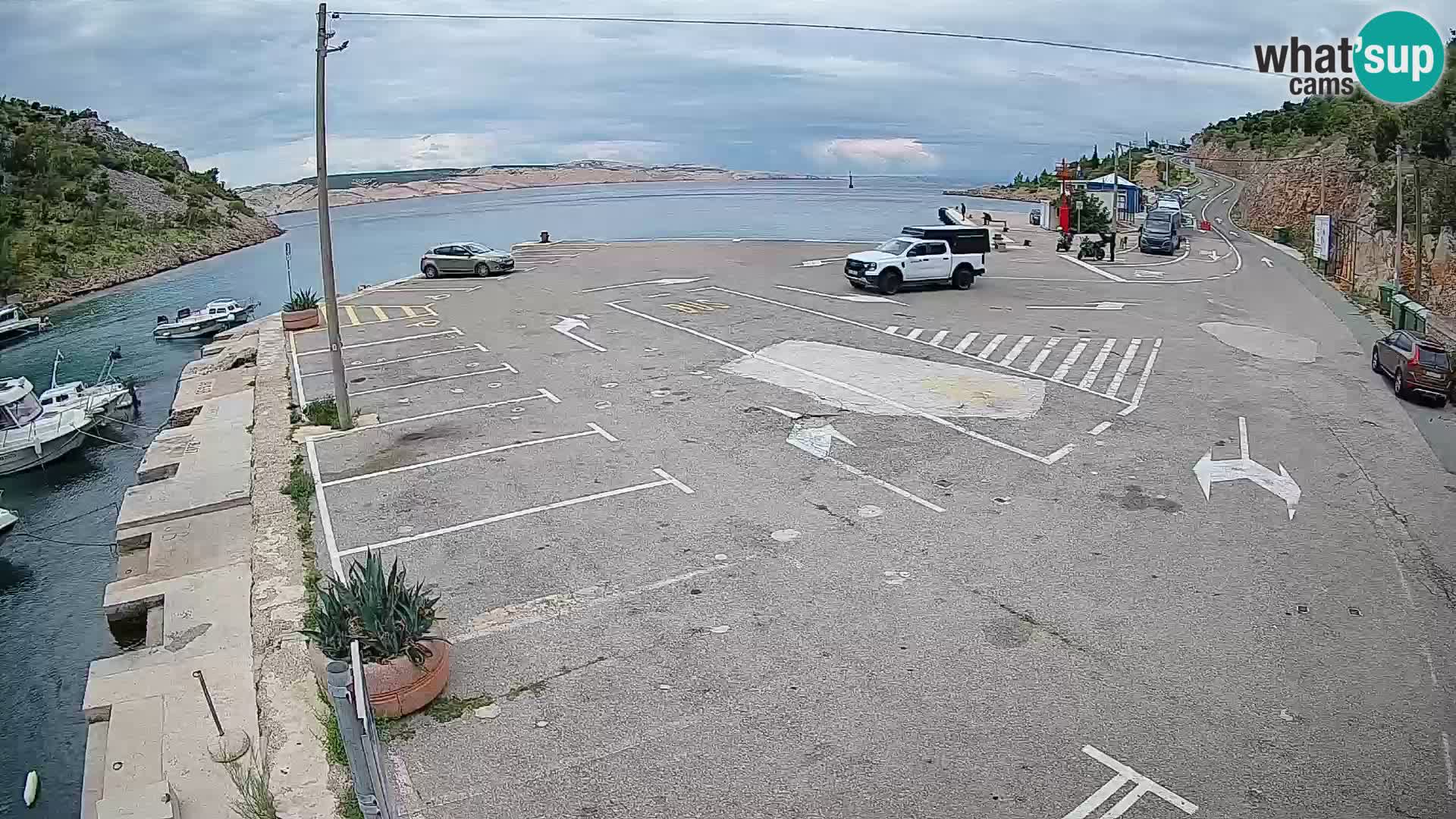Webcam Prizna ferry port to Pag island