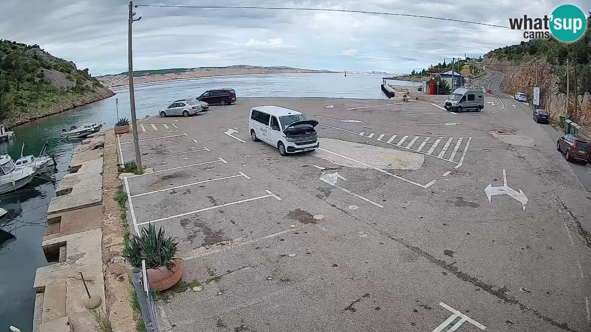 Webcam Fährhafen Prizna – zur Insel Pag
