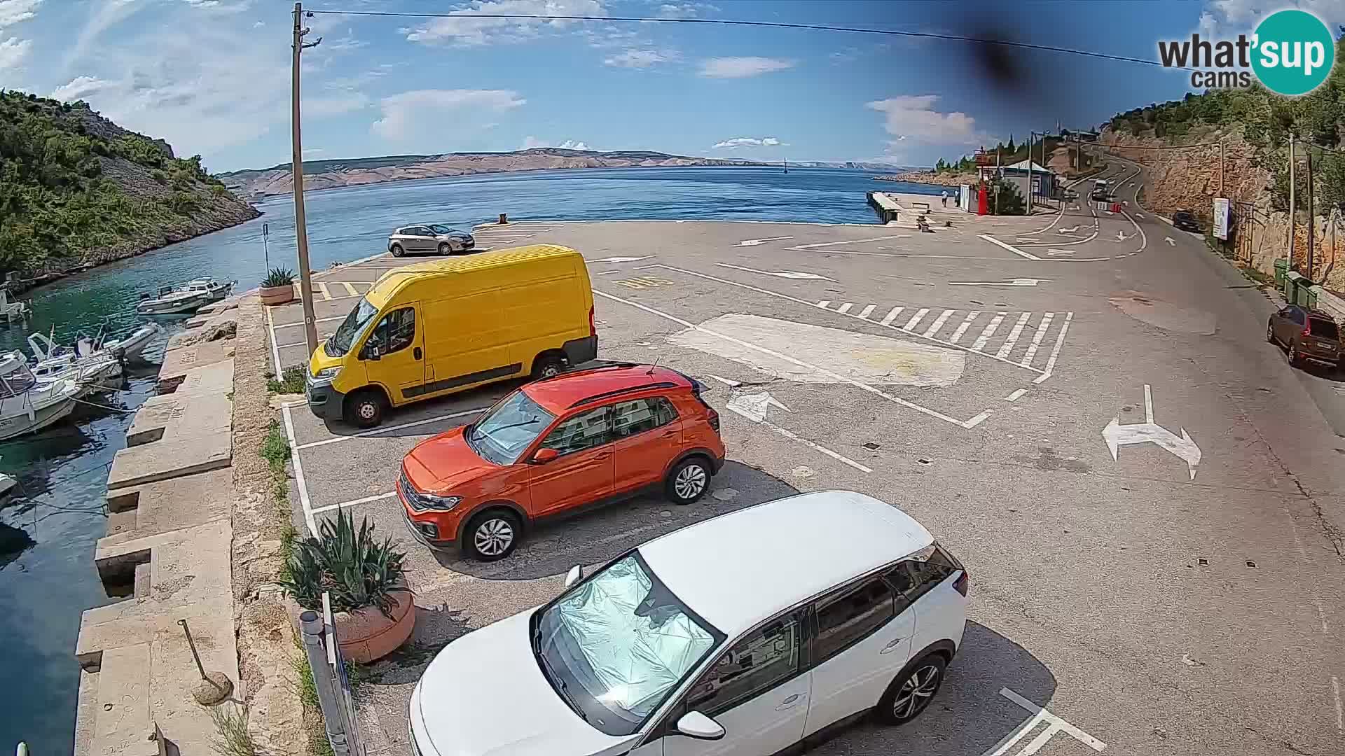 Webcam Fährhafen Prizna – zur Insel Pag