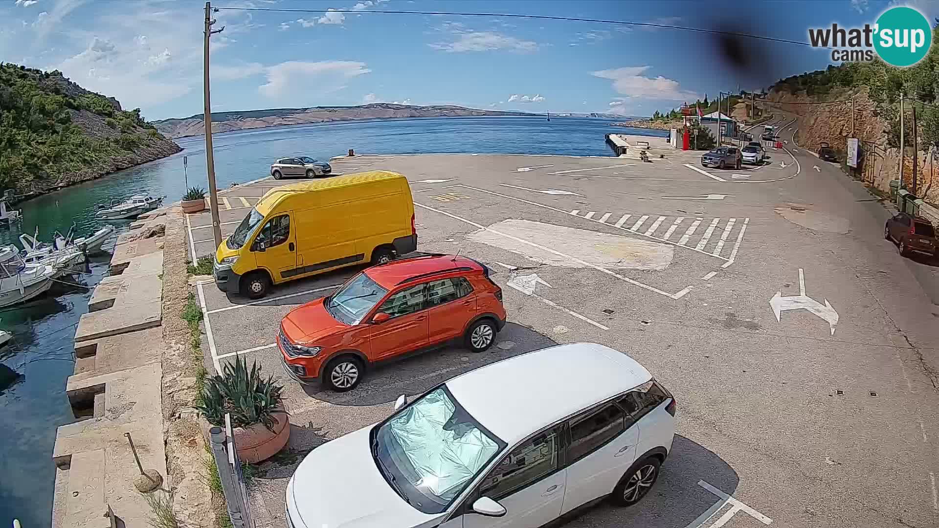 Webcam Fährhafen Prizna – zur Insel Pag