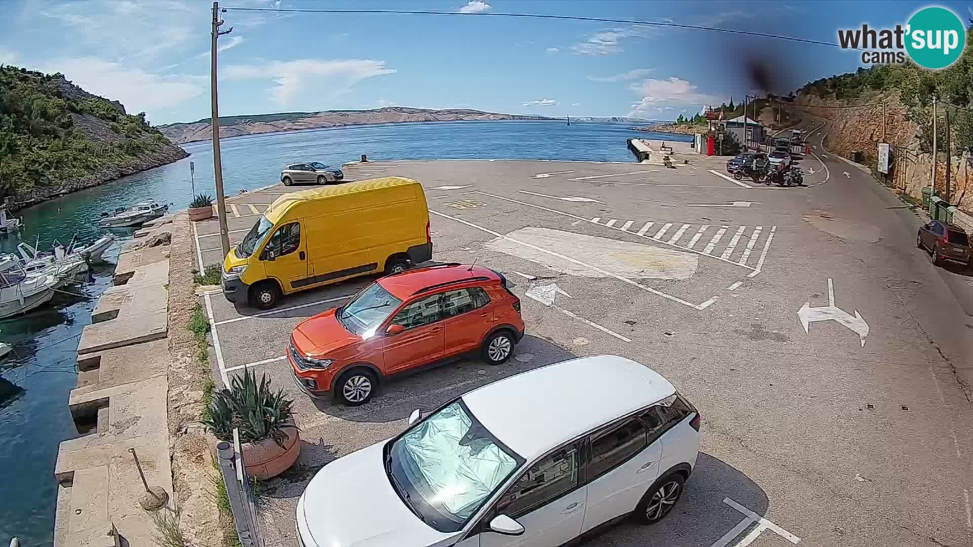 Webcam Prizna ferry port to Pag island