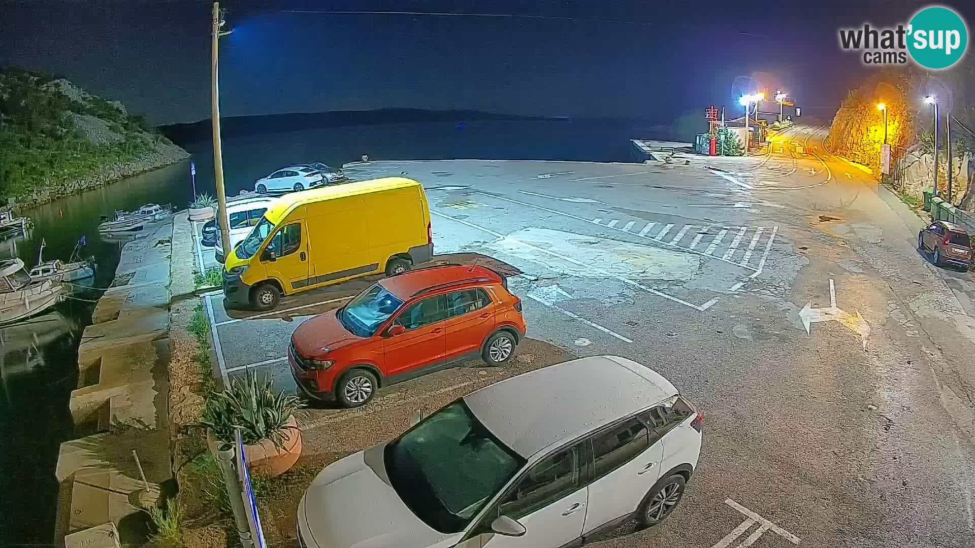 Webcam Prizna ferry port to Pag island