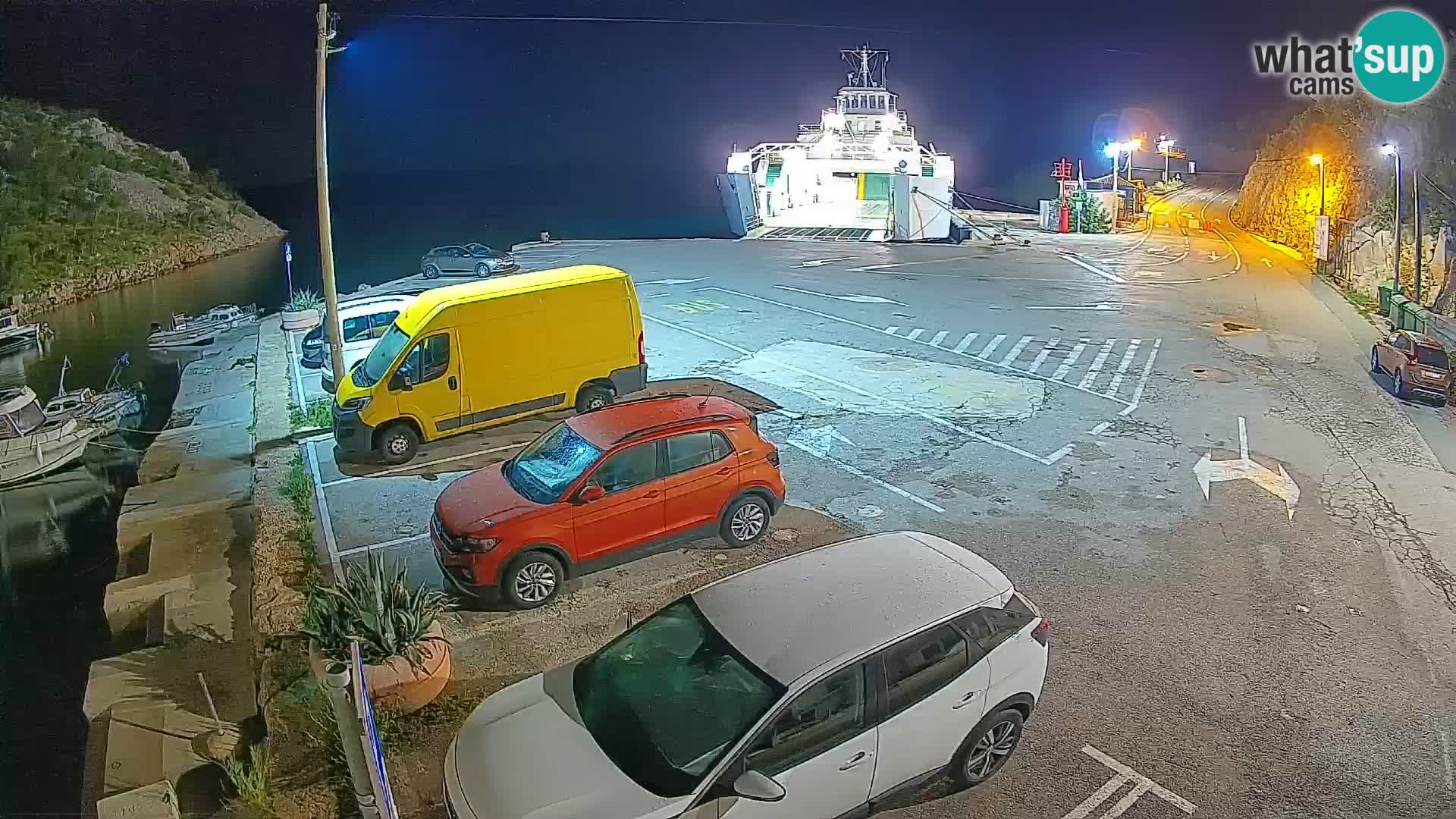 Webcam Prizna ferry port to Pag island