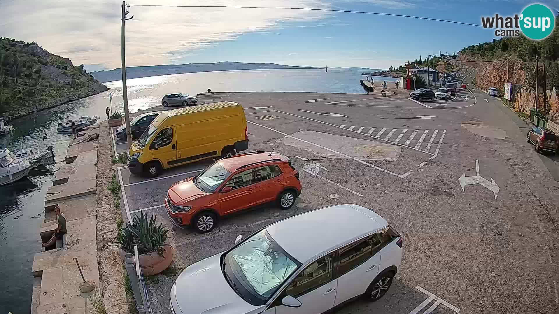 Webcam port de ferry de Prizna – vers l’île de Pag