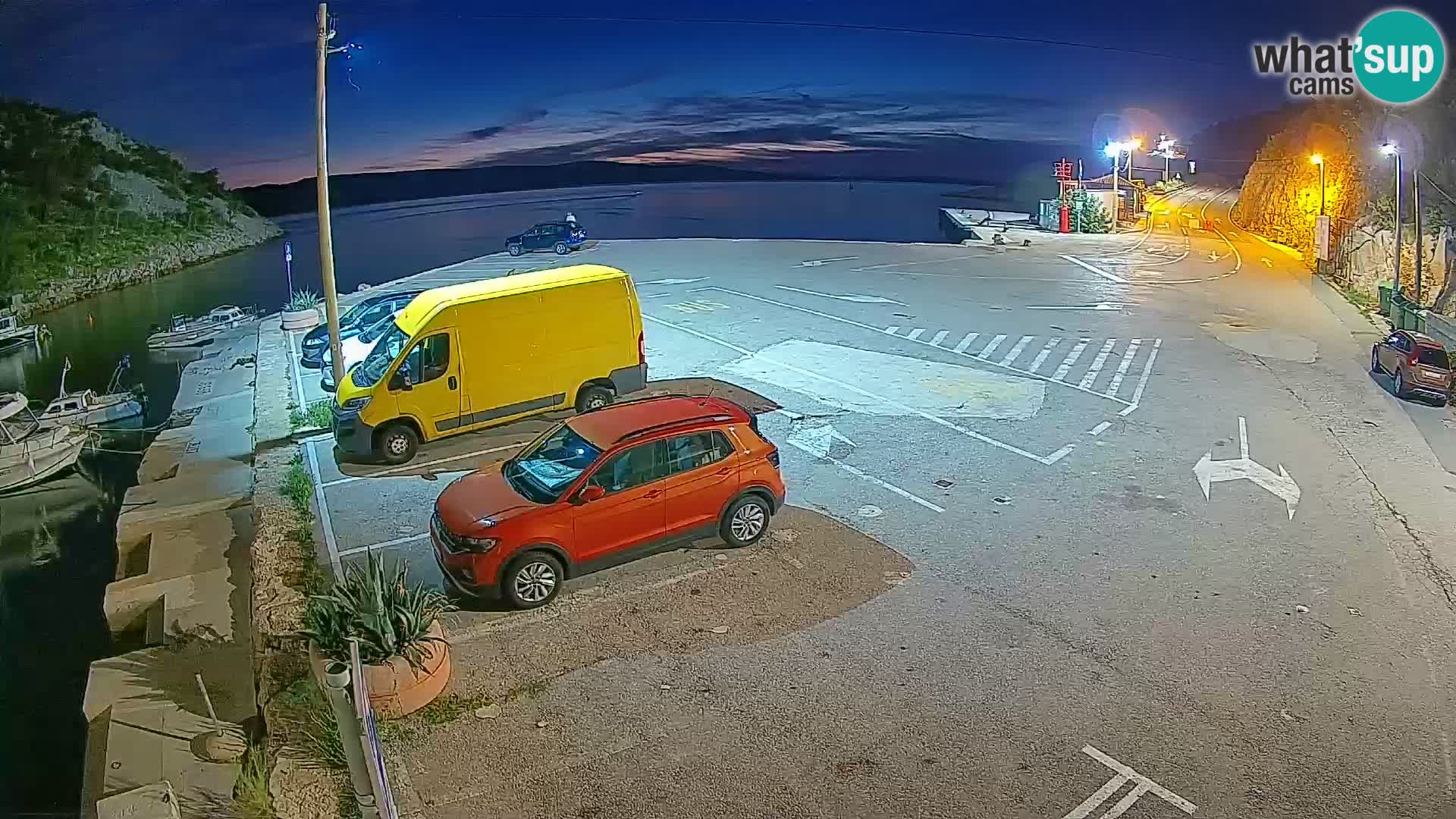 Webcam Prizna ferry port to Pag island