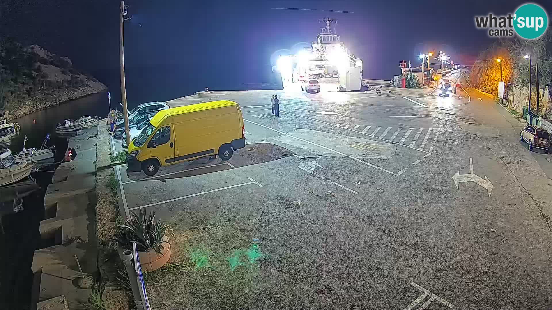 Webcam Fährhafen Prizna – zur Insel Pag