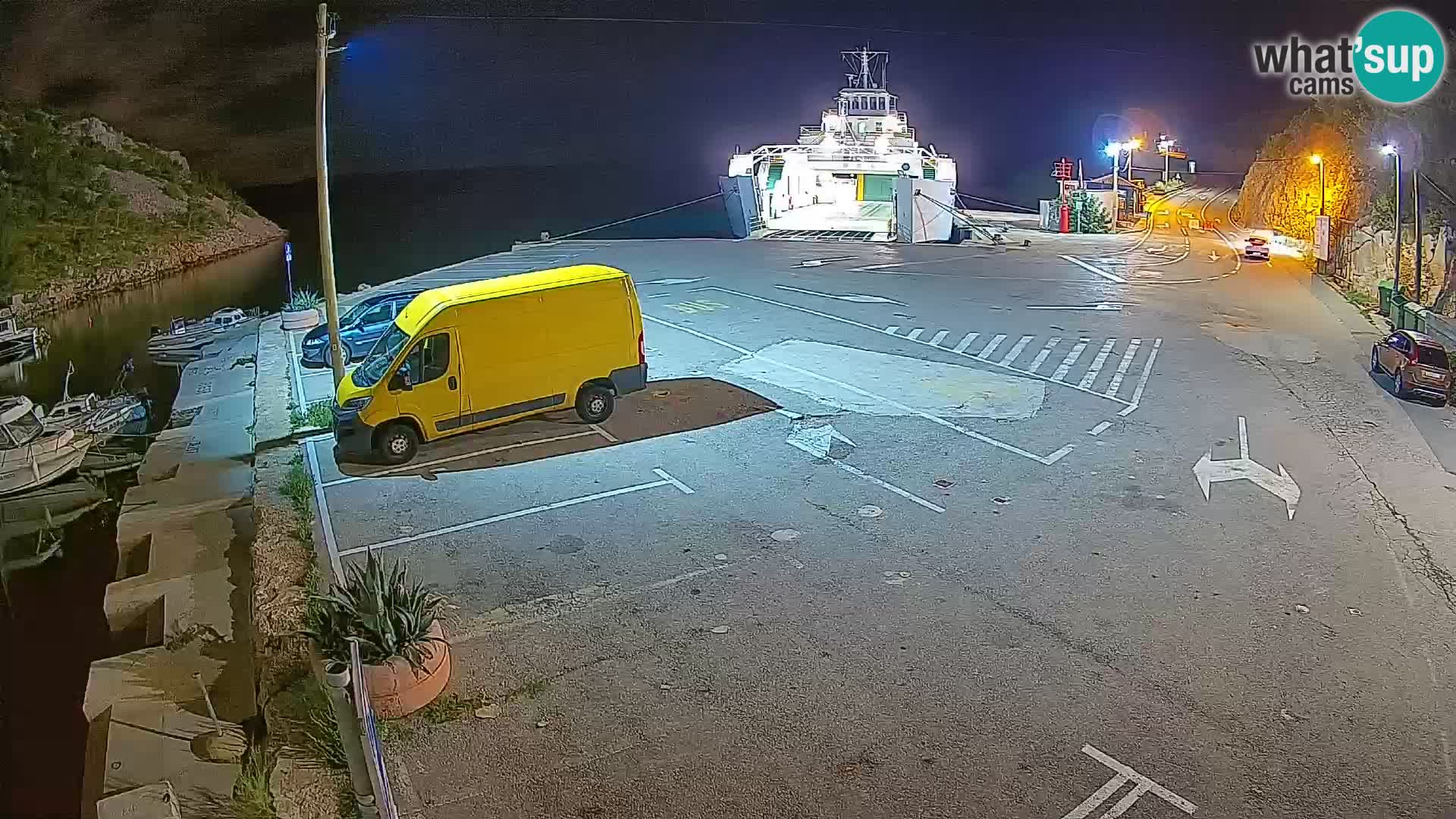 Webcam Fährhafen Prizna – zur Insel Pag