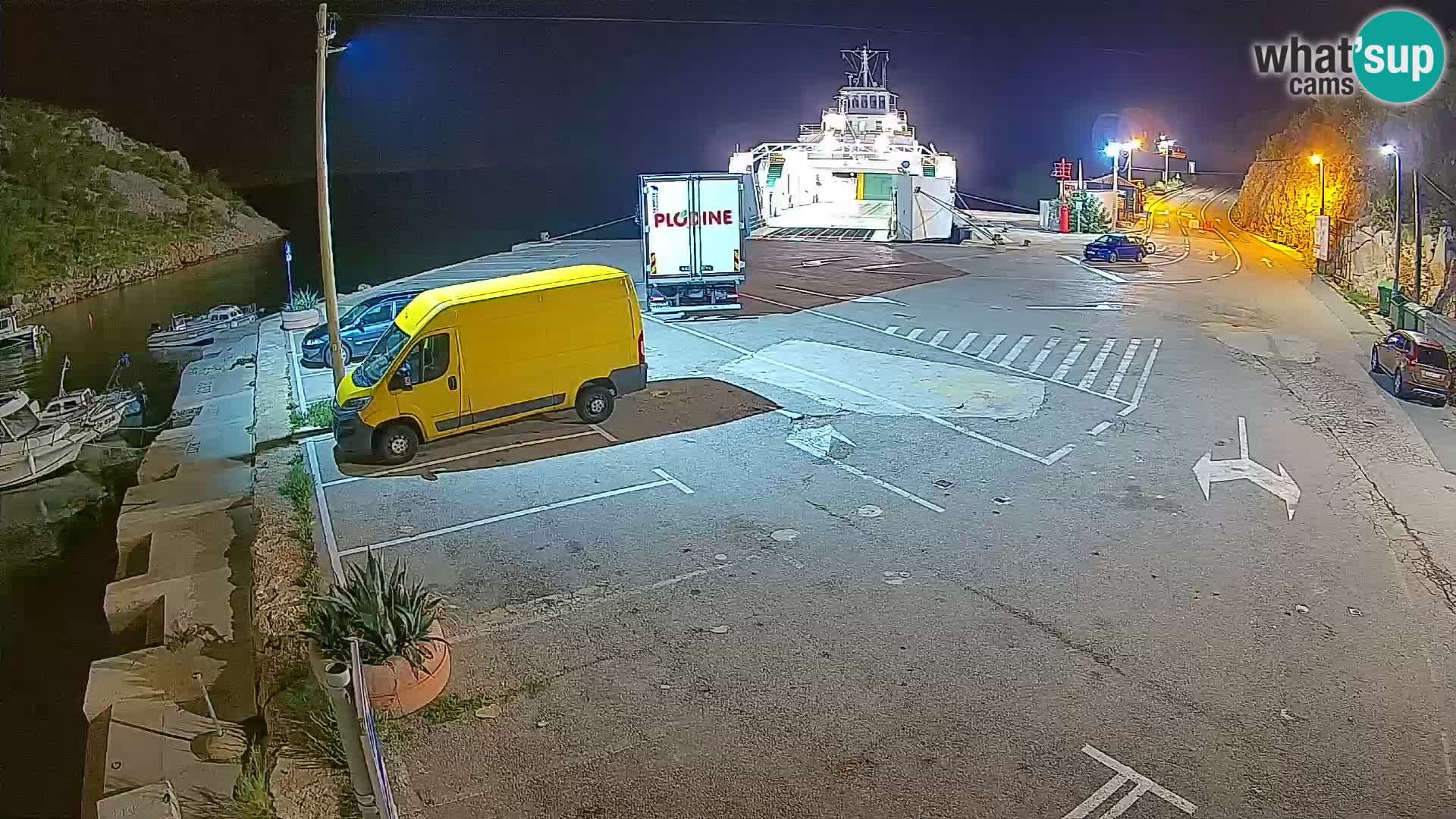 Webcam Fährhafen Prizna – zur Insel Pag