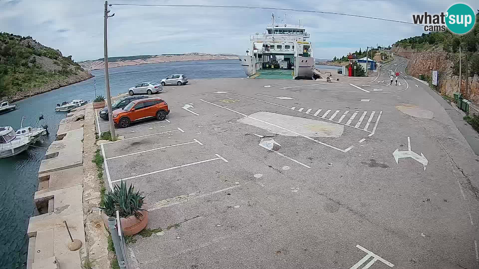 Webcam Fährhafen Prizna – zur Insel Pag