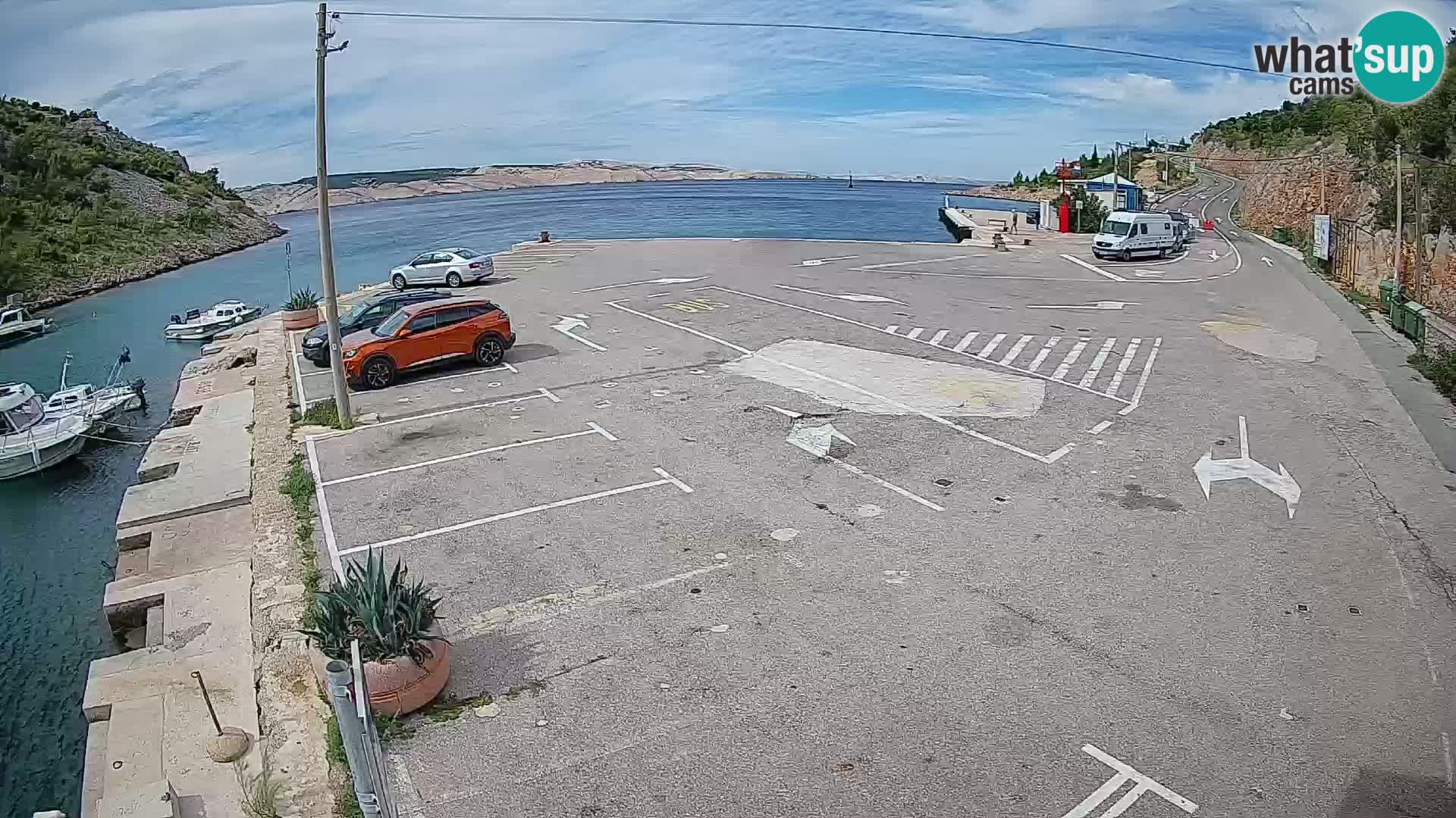 Webcam Fährhafen Prizna – zur Insel Pag