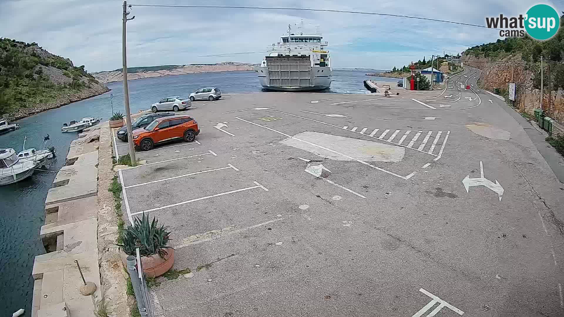 Webcam Fährhafen Prizna – zur Insel Pag