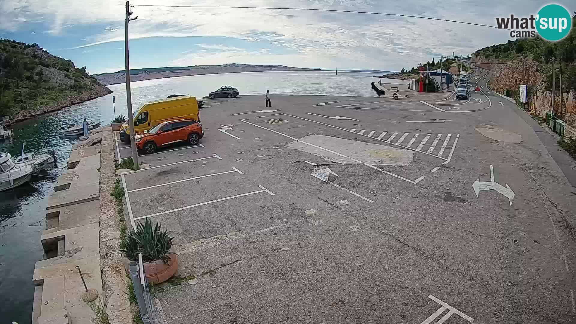 Webcam Prizna ferry port to Pag island