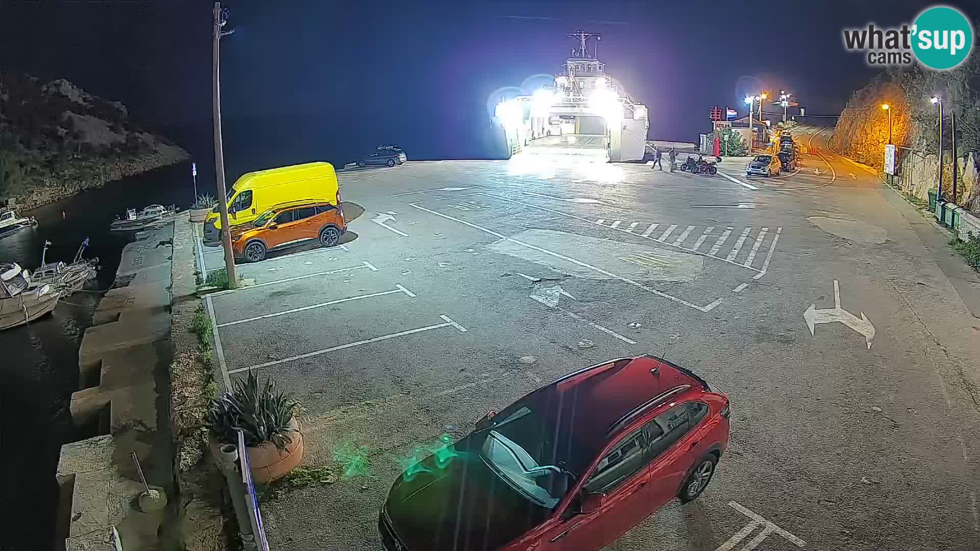 Webcam Fährhafen Prizna – zur Insel Pag