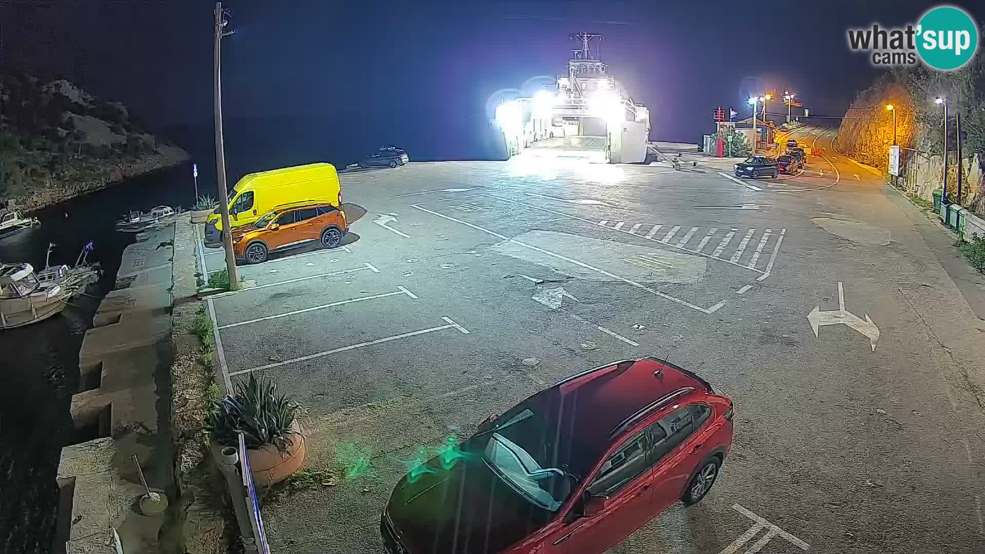Webcam Fährhafen Prizna – zur Insel Pag