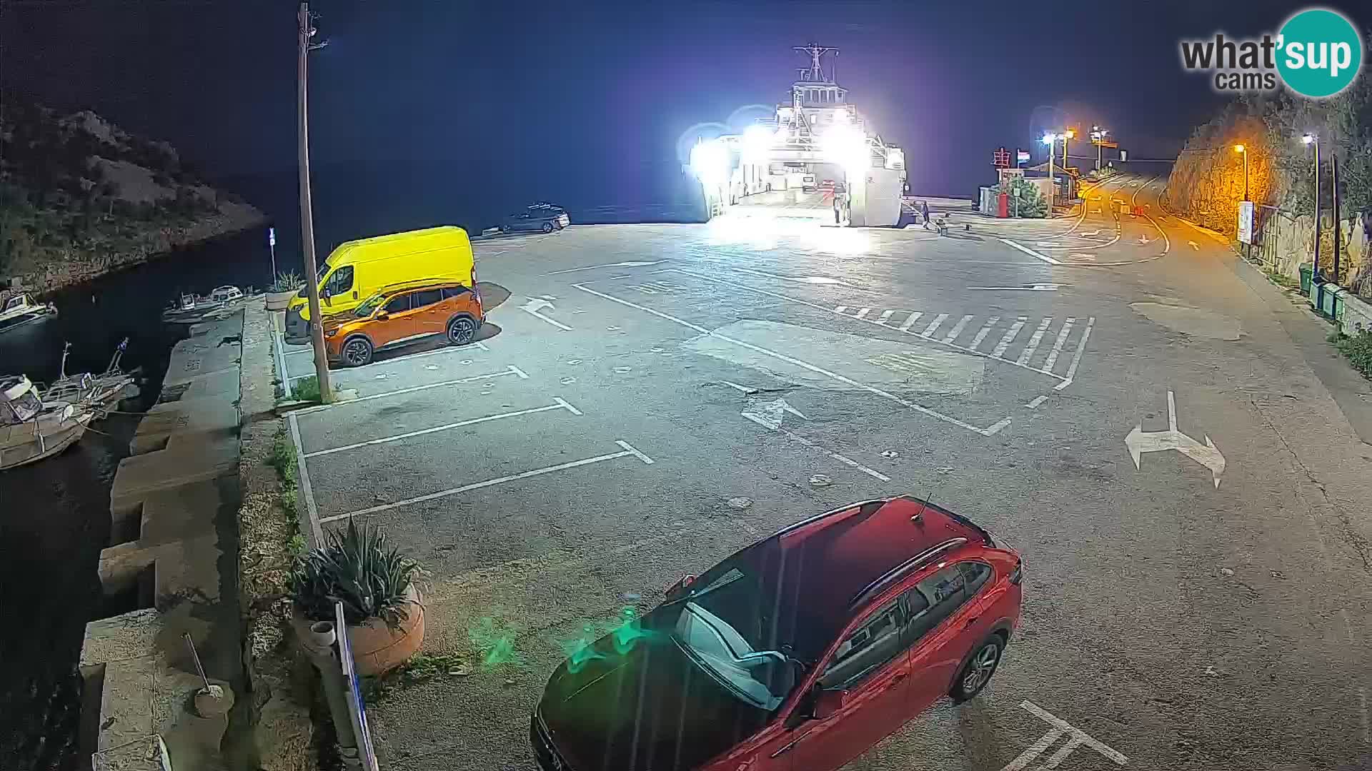 Webcam Prizna ferry port to Pag island