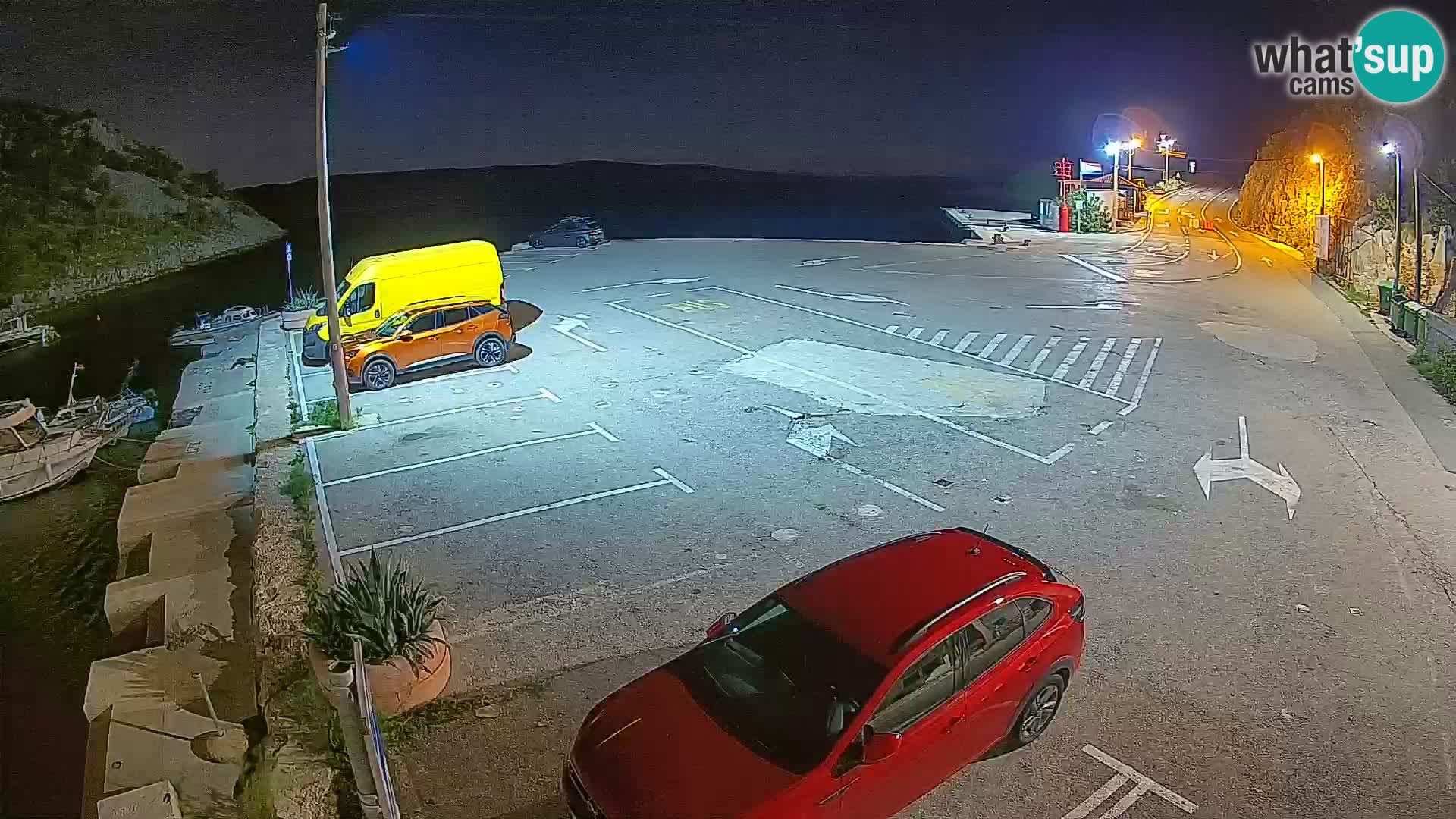 Webcam Prizna ferry port to Pag island