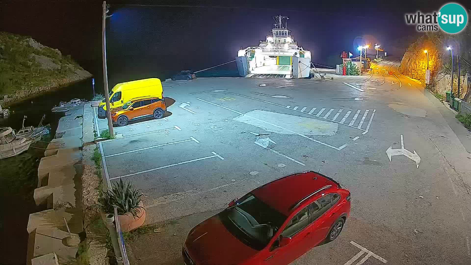 Webcam Fährhafen Prizna – zur Insel Pag
