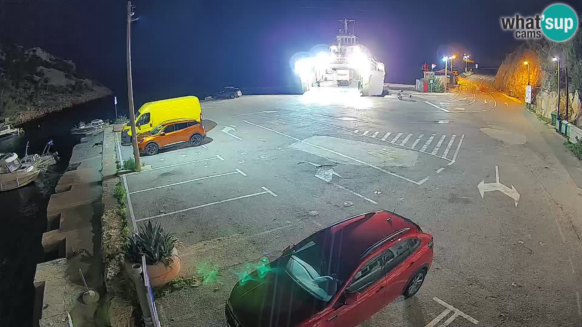 Webcam Prizna ferry port to Pag island