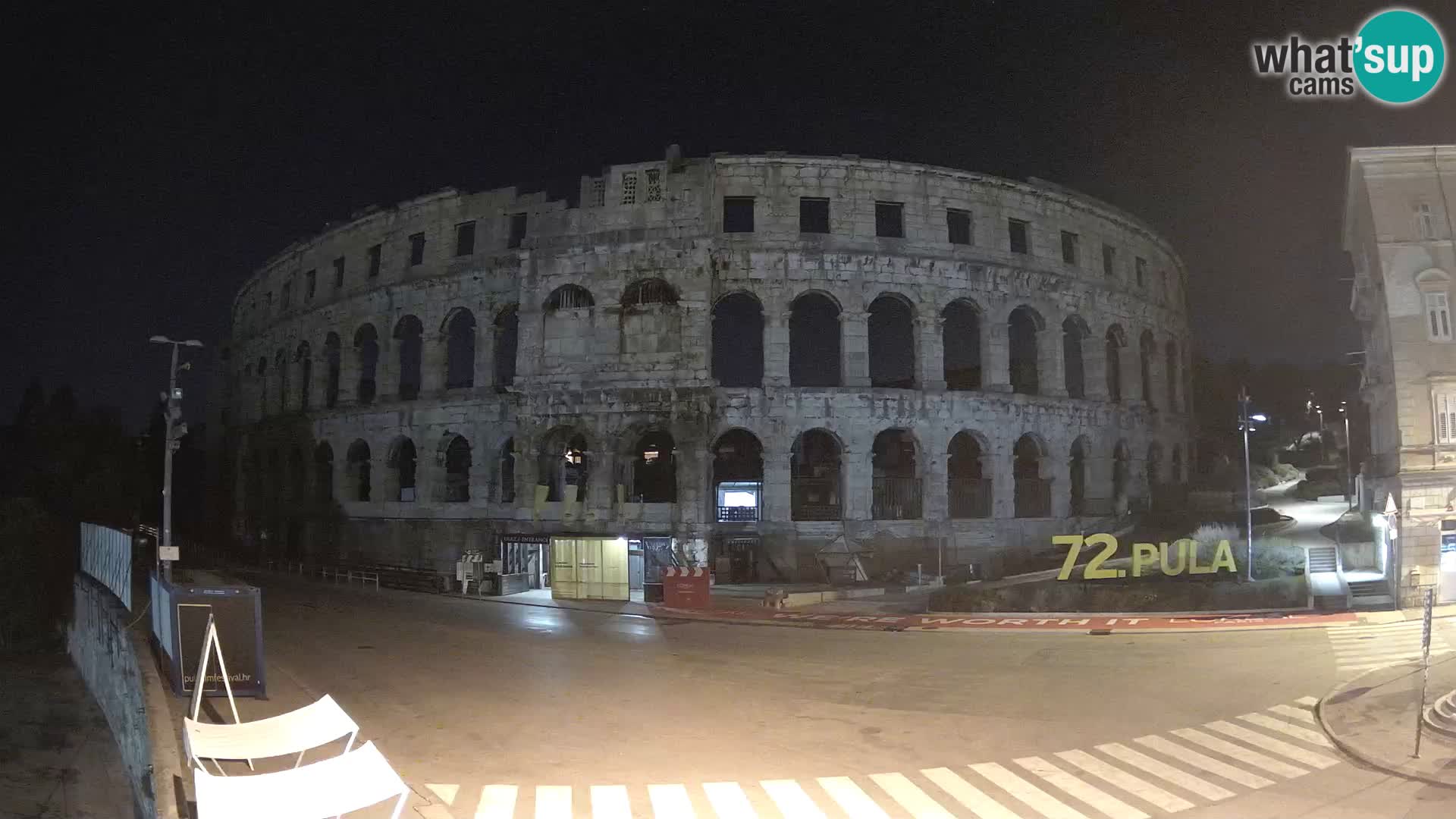 Live webcam Amphitheatre in Pula – Arena