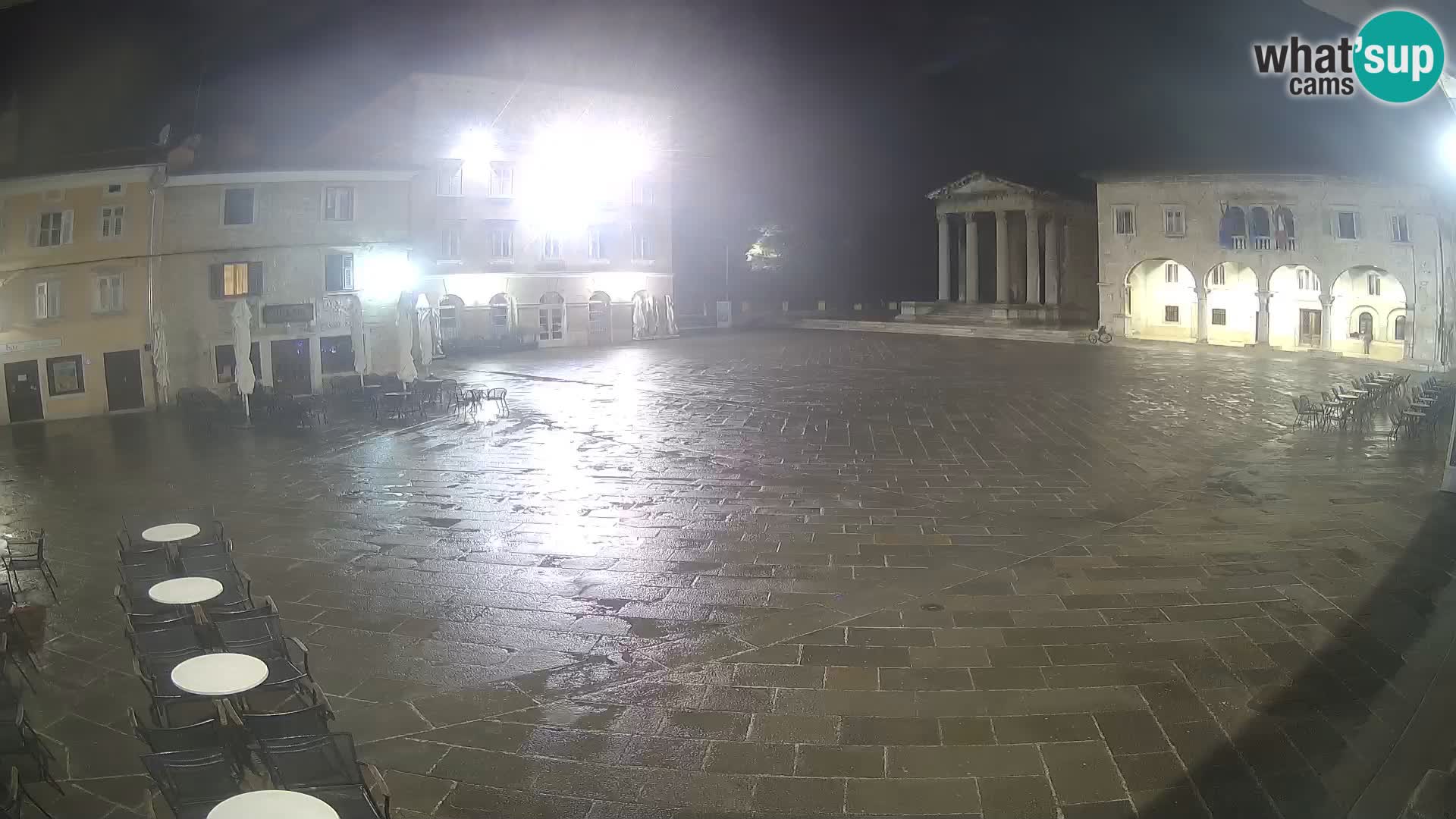 Pula webcam – Forum-Platz und Augustus-Tempel