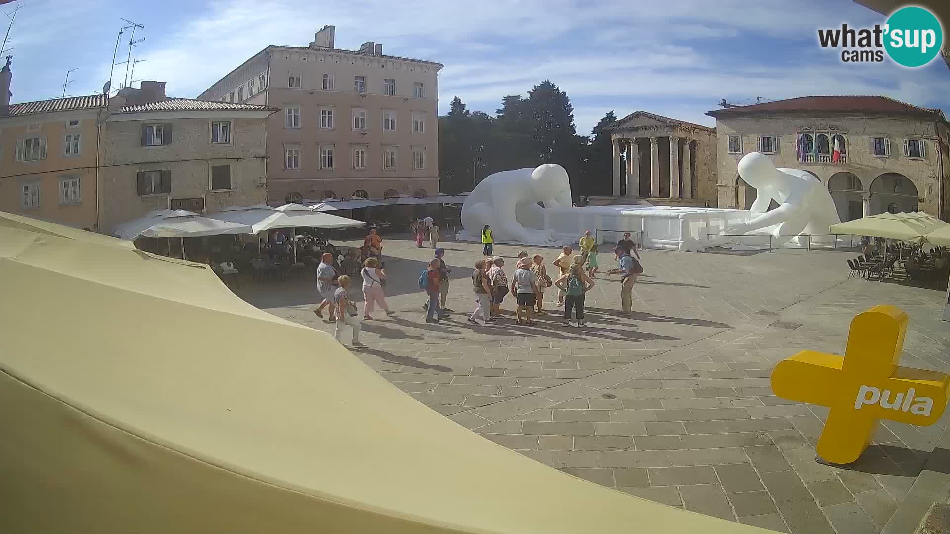 Pula webcam – Forum-Platz und Augustus-Tempel