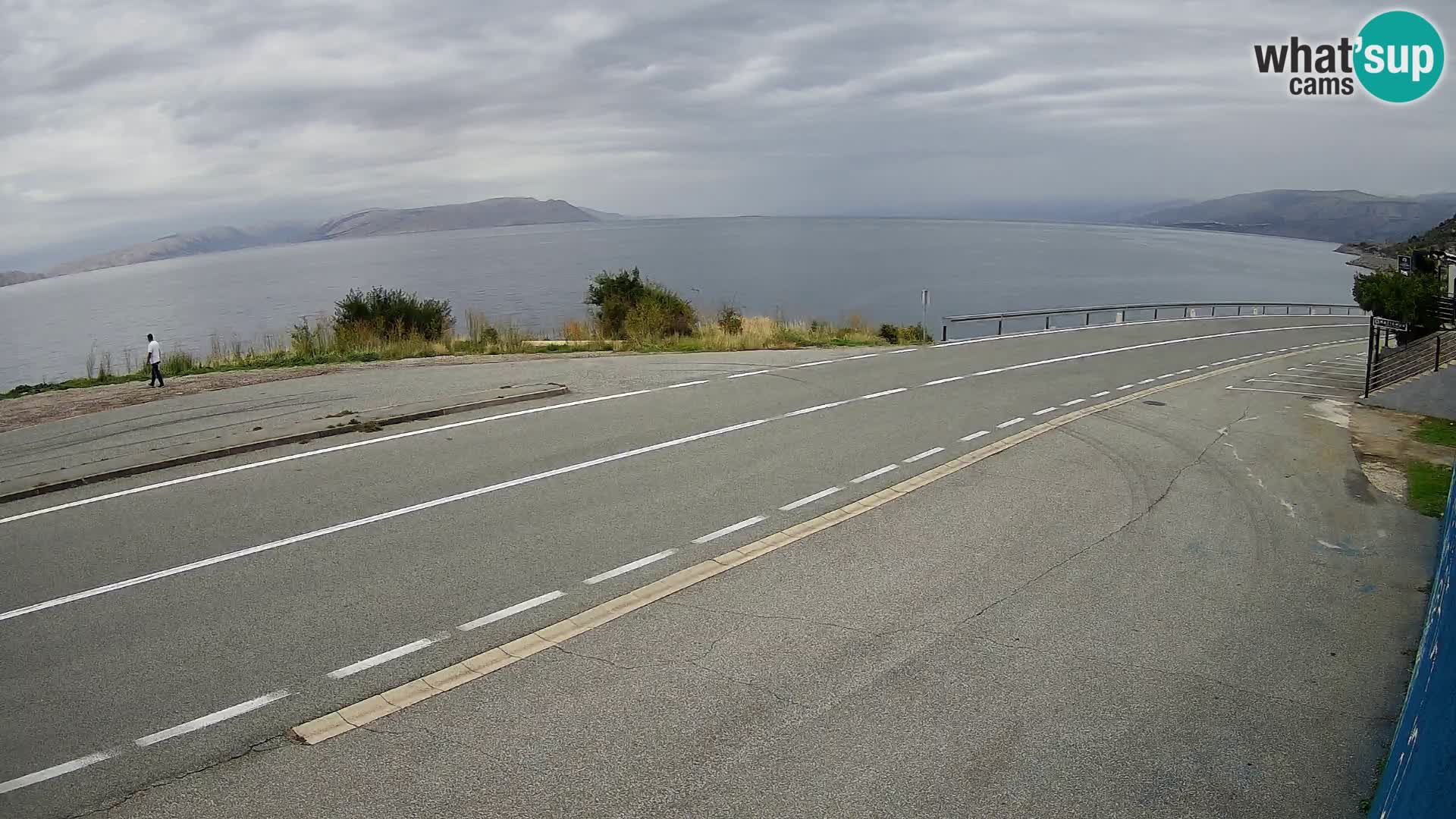 Webcam Adria-Autobahn D8 bei SENJ – Blick auf die Insel KRK