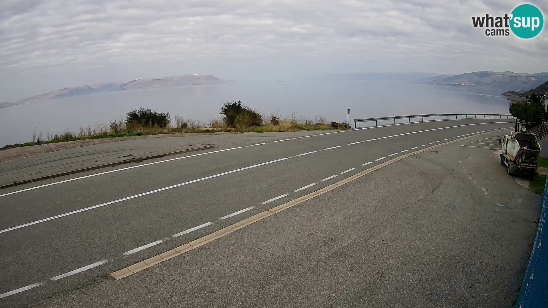 Webcam Adria-Autobahn D8 bei SENJ – Blick auf die Insel KRK