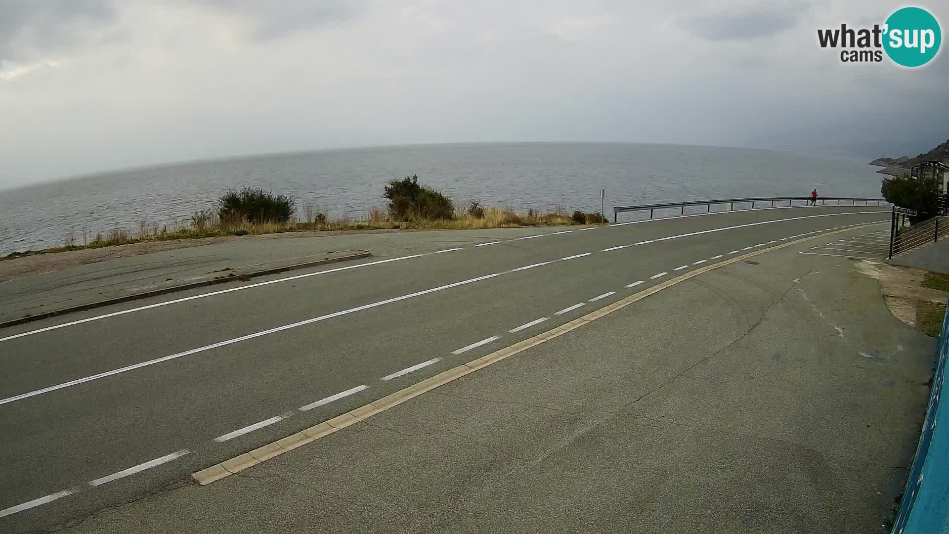 Webcam autoroute Adriatique D8 près de SENJ – vue sur l’île de KRK