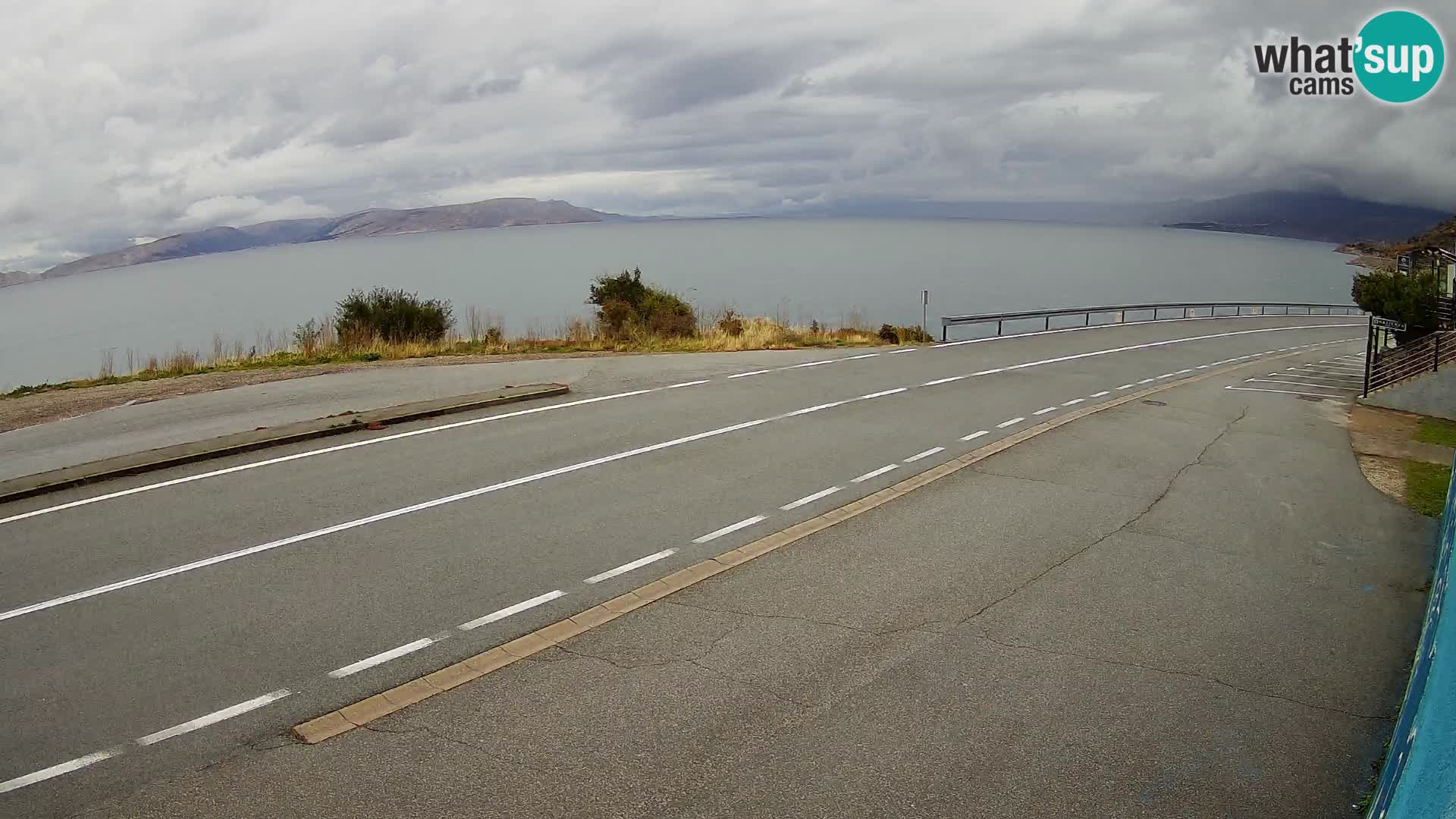 Webcam Adria-Autobahn D8 bei SENJ – Blick auf die Insel KRK