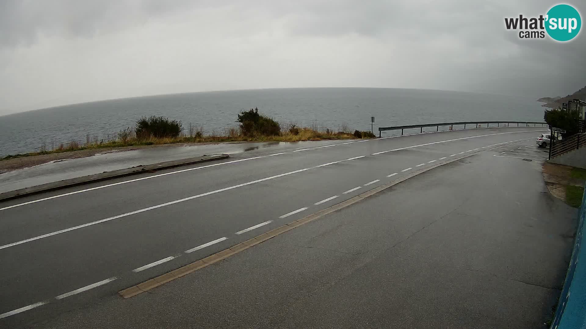 Webcam autopista adriática D8 cerca de SENJ – vista de la isla de KRK