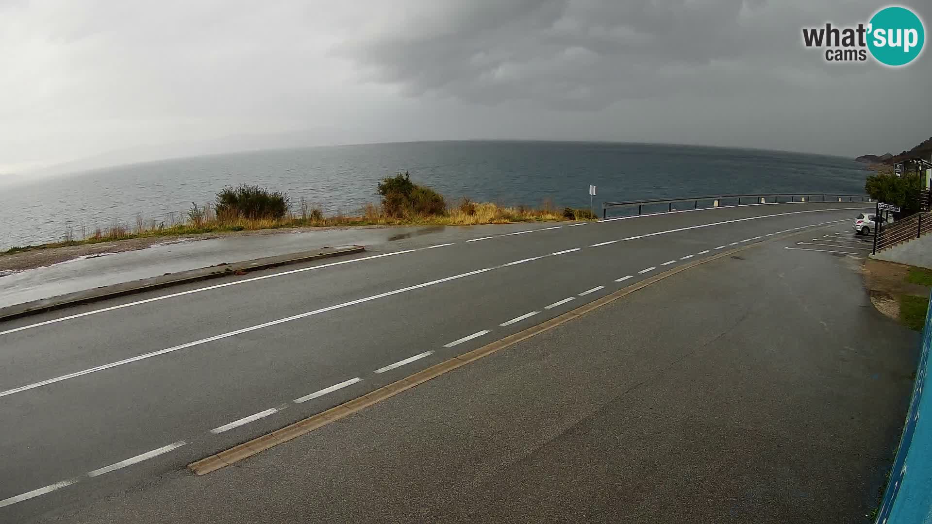 Webcam Adria-Autobahn D8 bei SENJ – Blick auf die Insel KRK