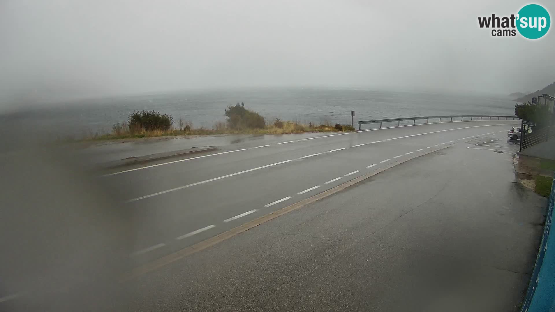 Webcam Adria-Autobahn D8 bei SENJ – Blick auf die Insel KRK