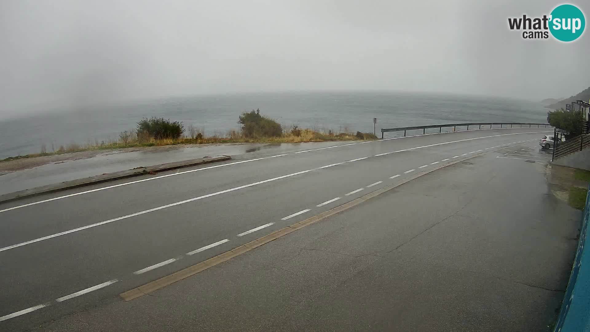 Webcam Adria-Autobahn D8 bei SENJ – Blick auf die Insel KRK