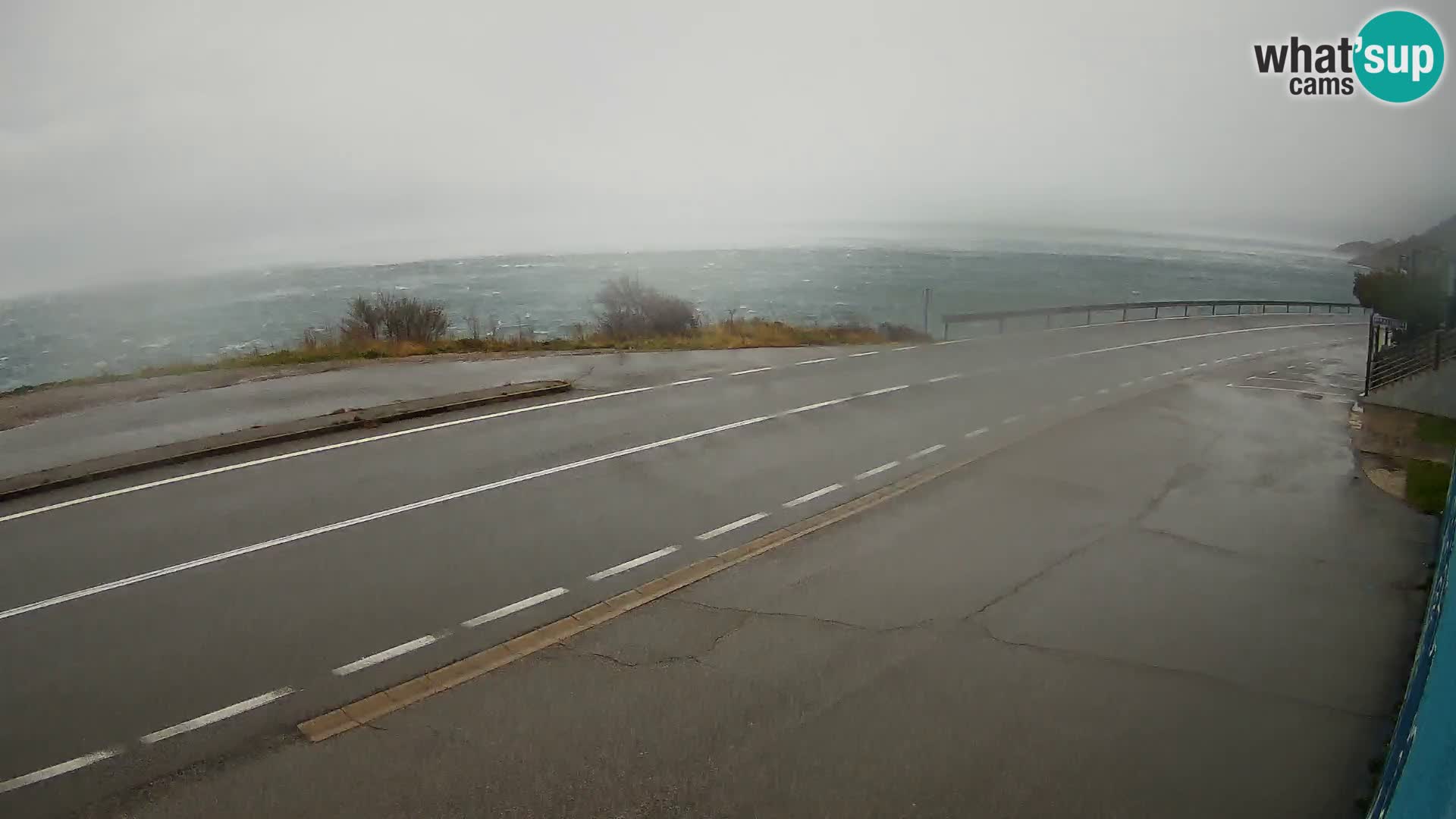 Webcam autoroute Adriatique D8 près de SENJ – vue sur l’île de KRK